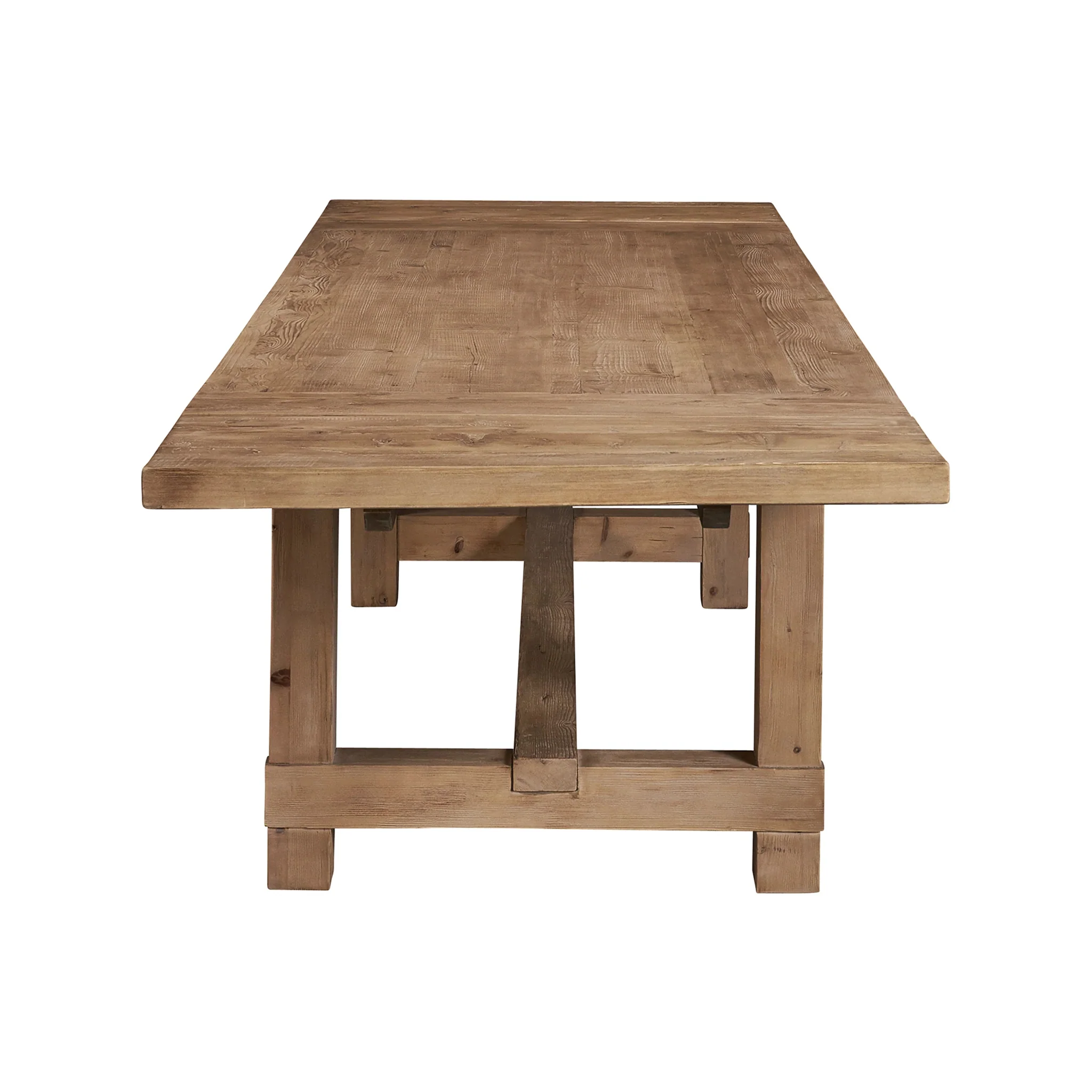 Gray Finish Rectangular Extension Pine Dining Table - Image 5