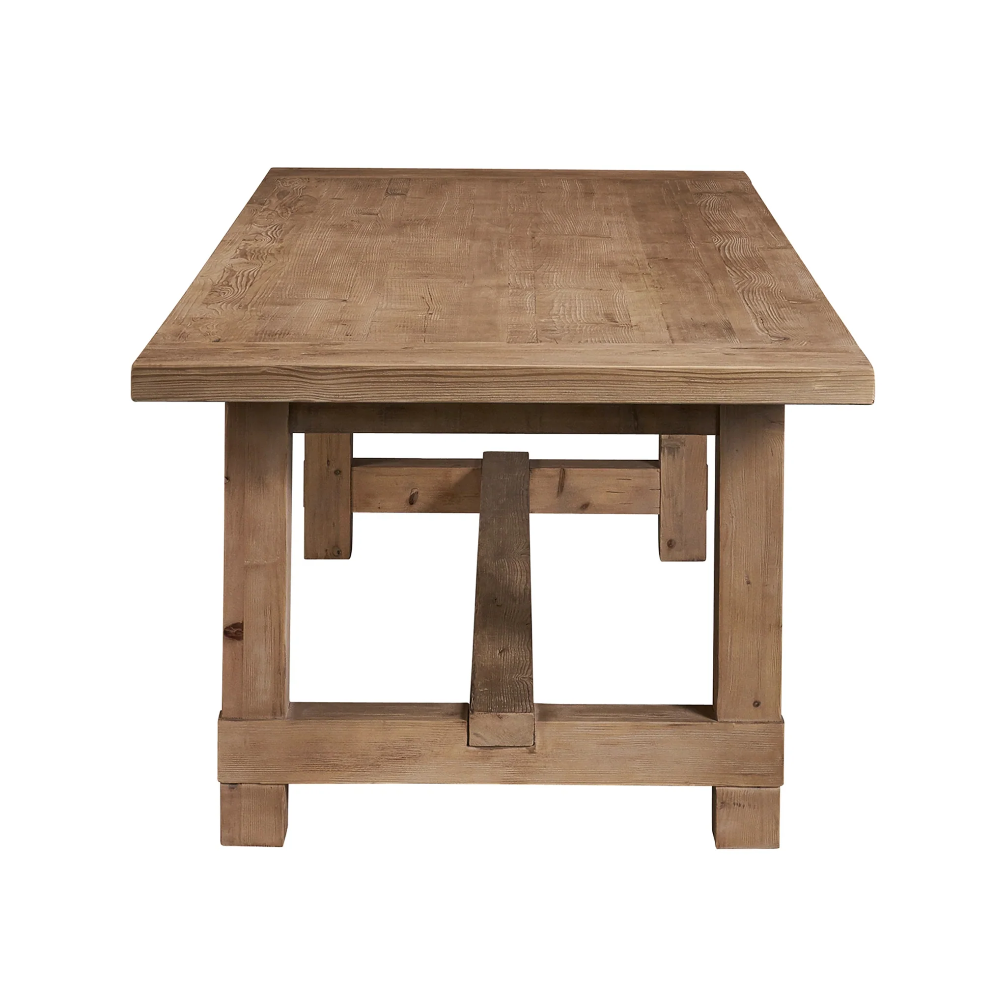 Gray Finish Rectangular Extension Pine Dining Table - Image 6
