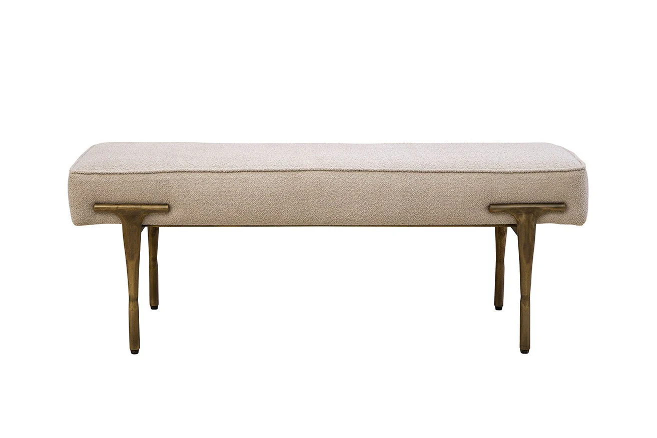 Griffin Boucle Upholstered Bench - Image 3