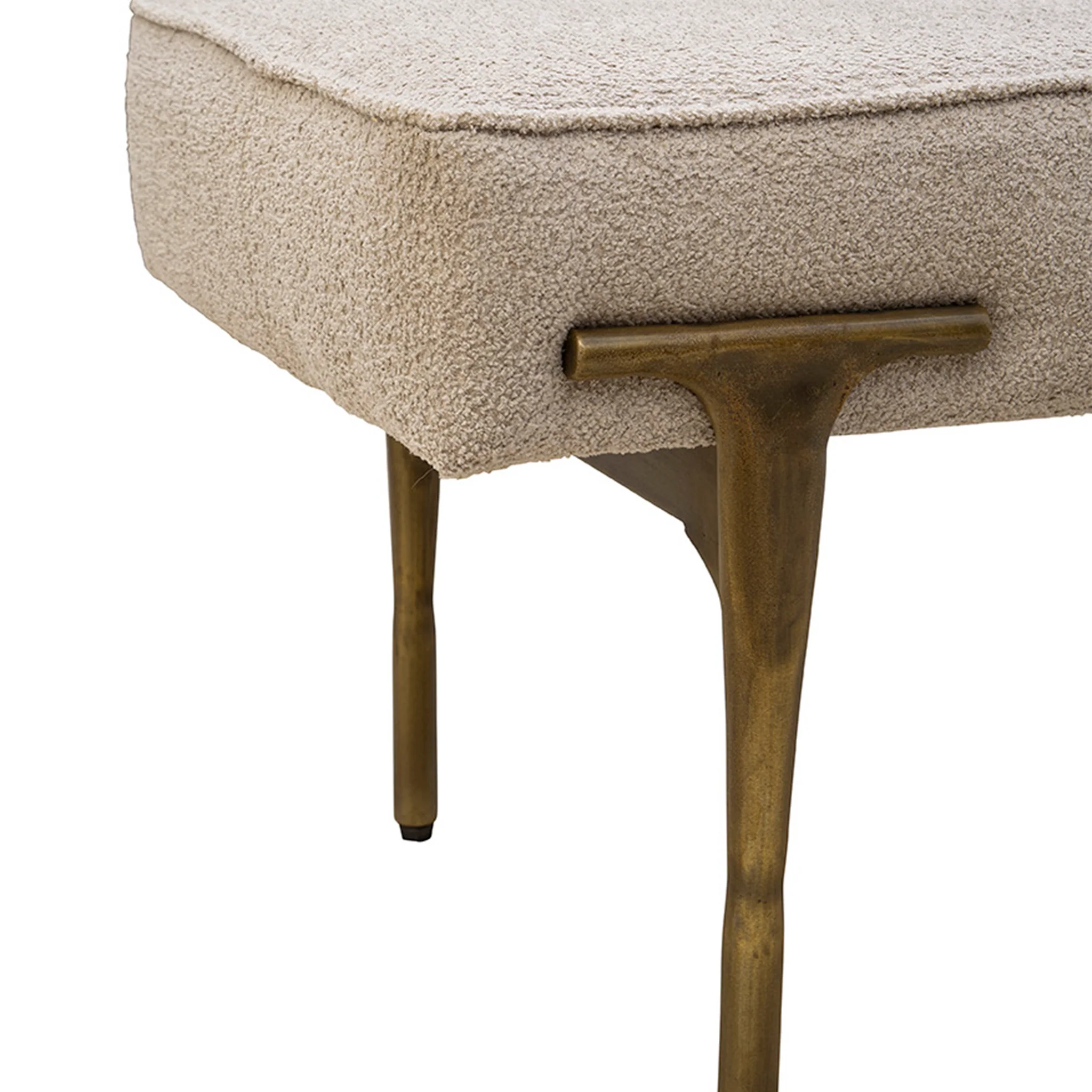 Griffin Boucle Upholstered Bench - Image 6