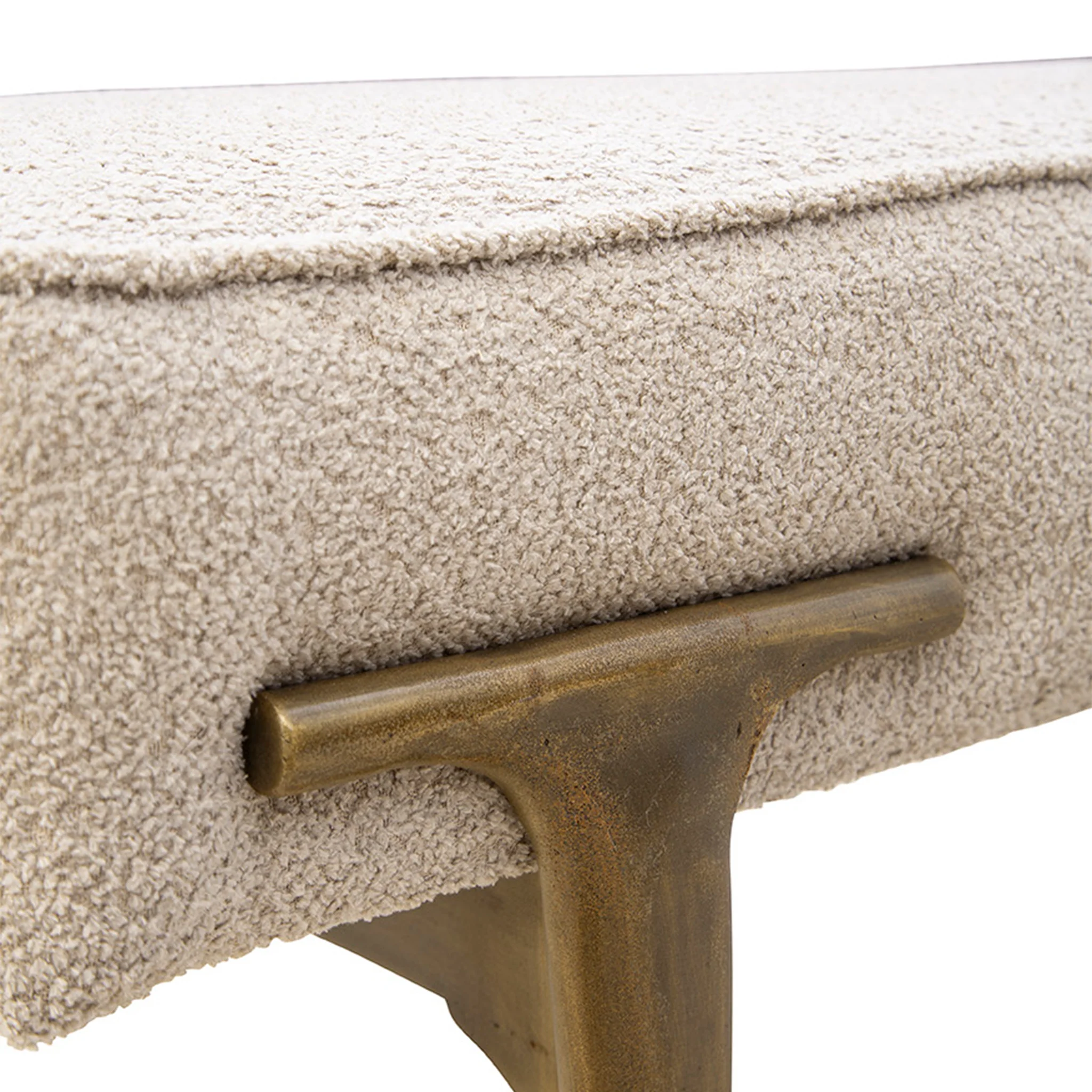 Griffin Boucle Upholstered Bench - Image 7