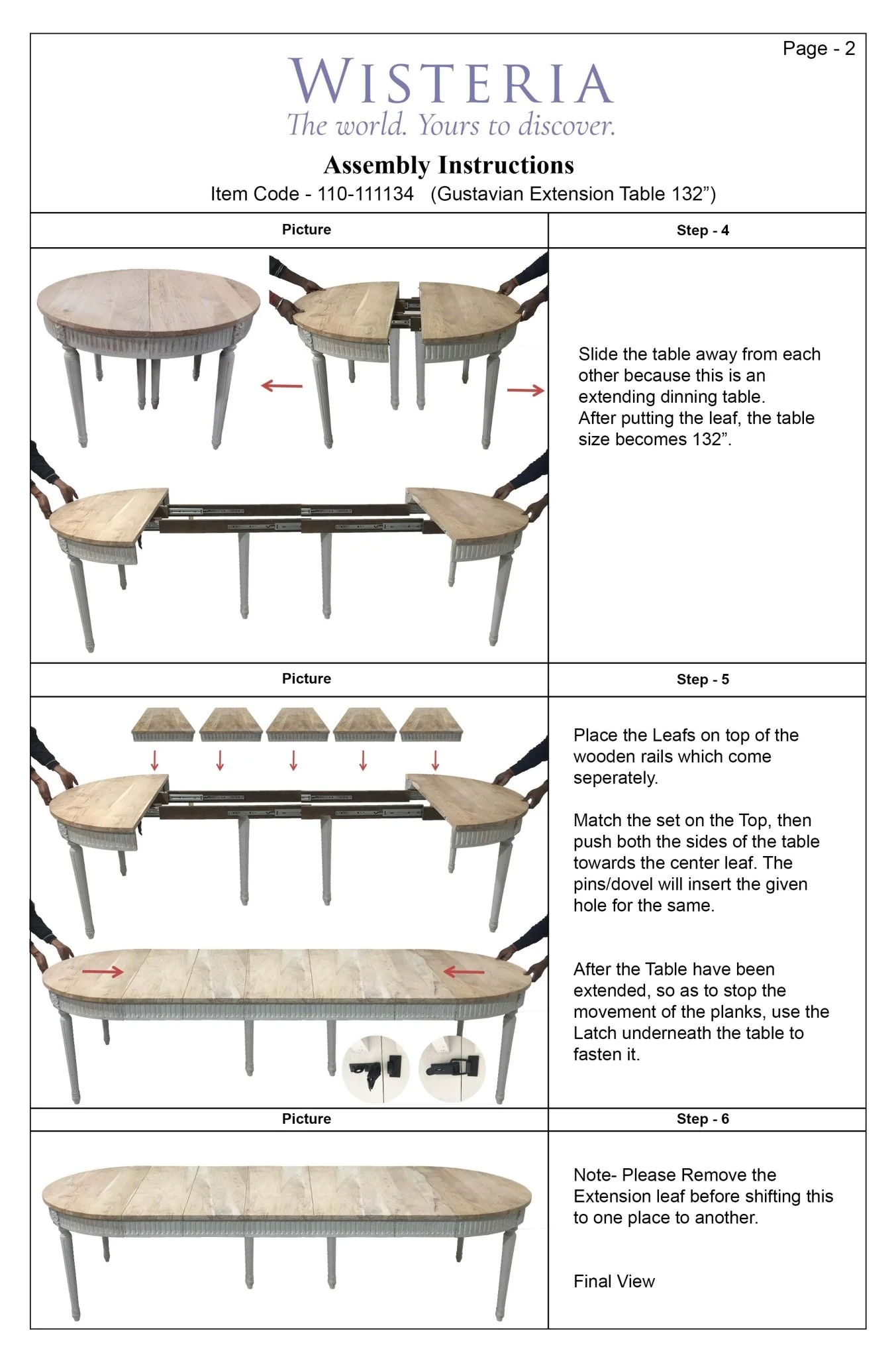 Gustavian Extension Dining Table - Image 9