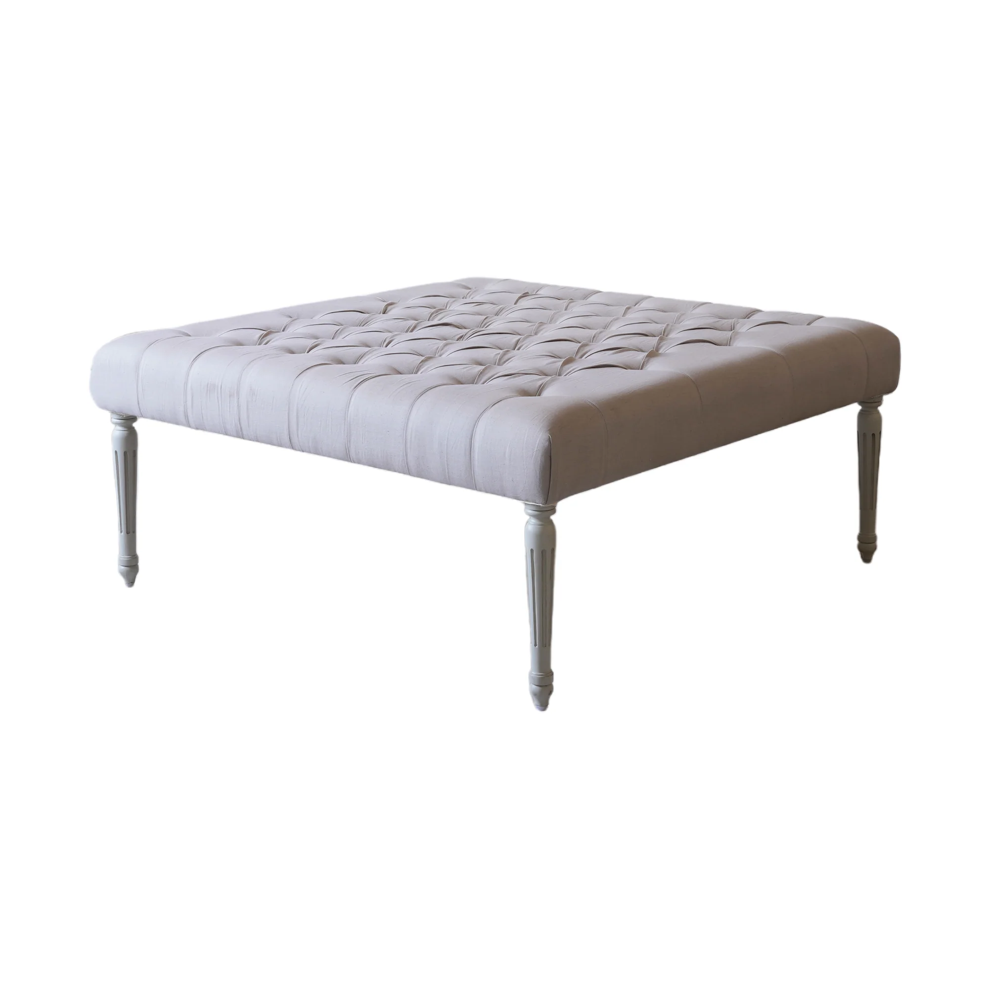 Gustavian Late 19th Century Tufted Ottoman - Image 4