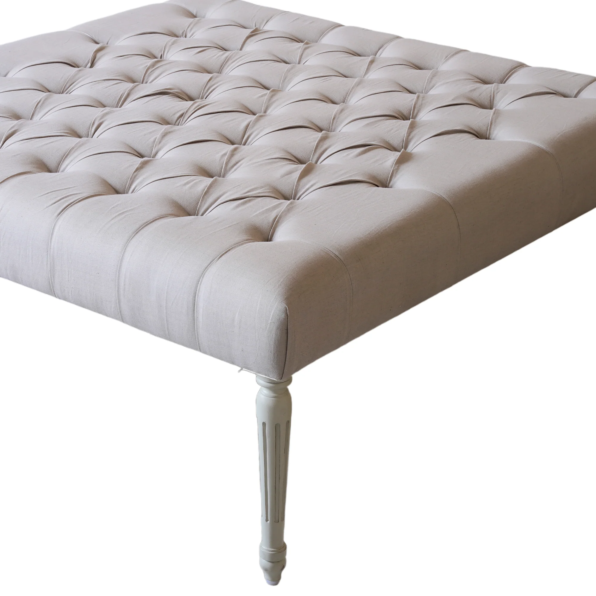 Gustavian Late 19th Century Tufted Ottoman - Image 5