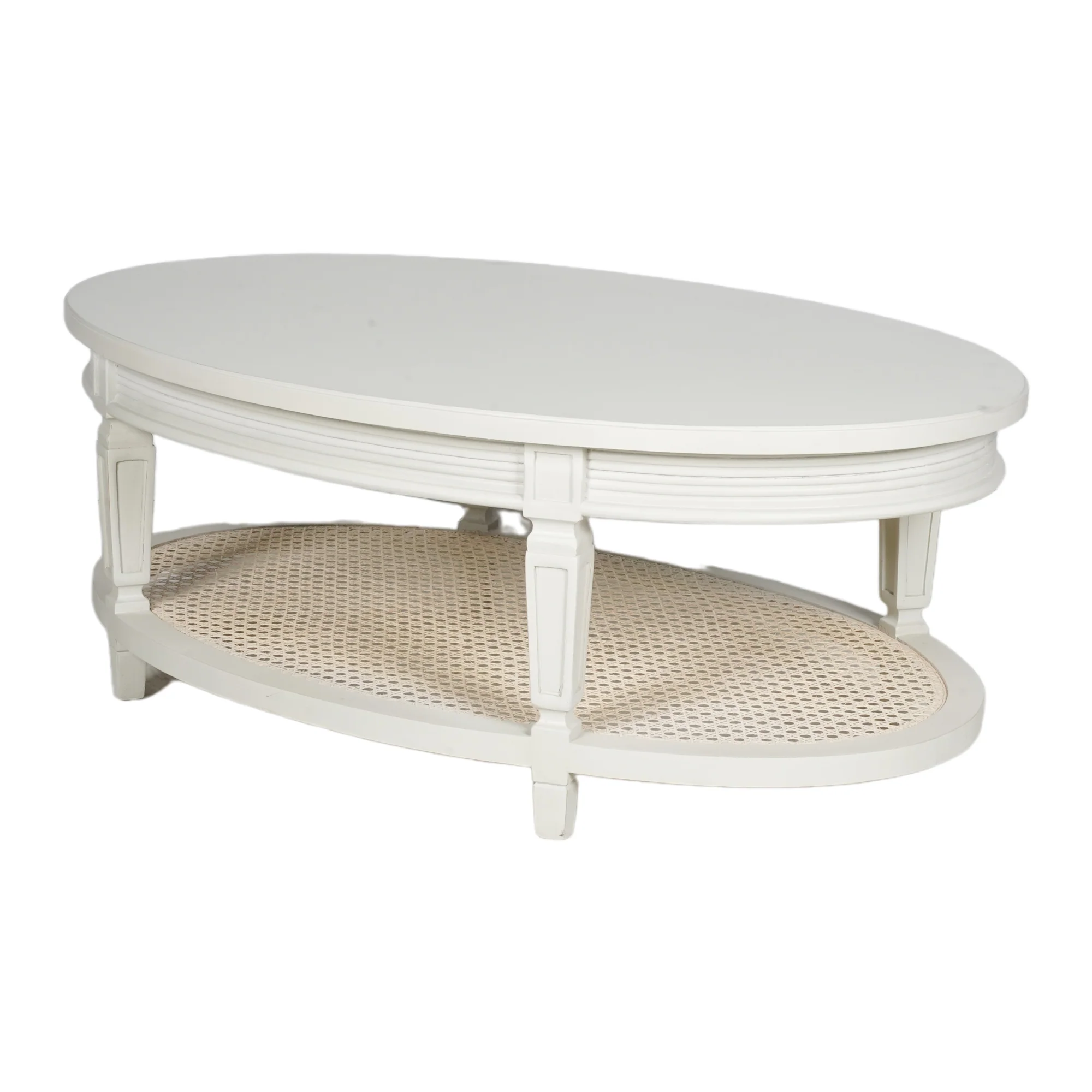 Gustavian Neoclassic Cane Base Coffee Table - Image 3