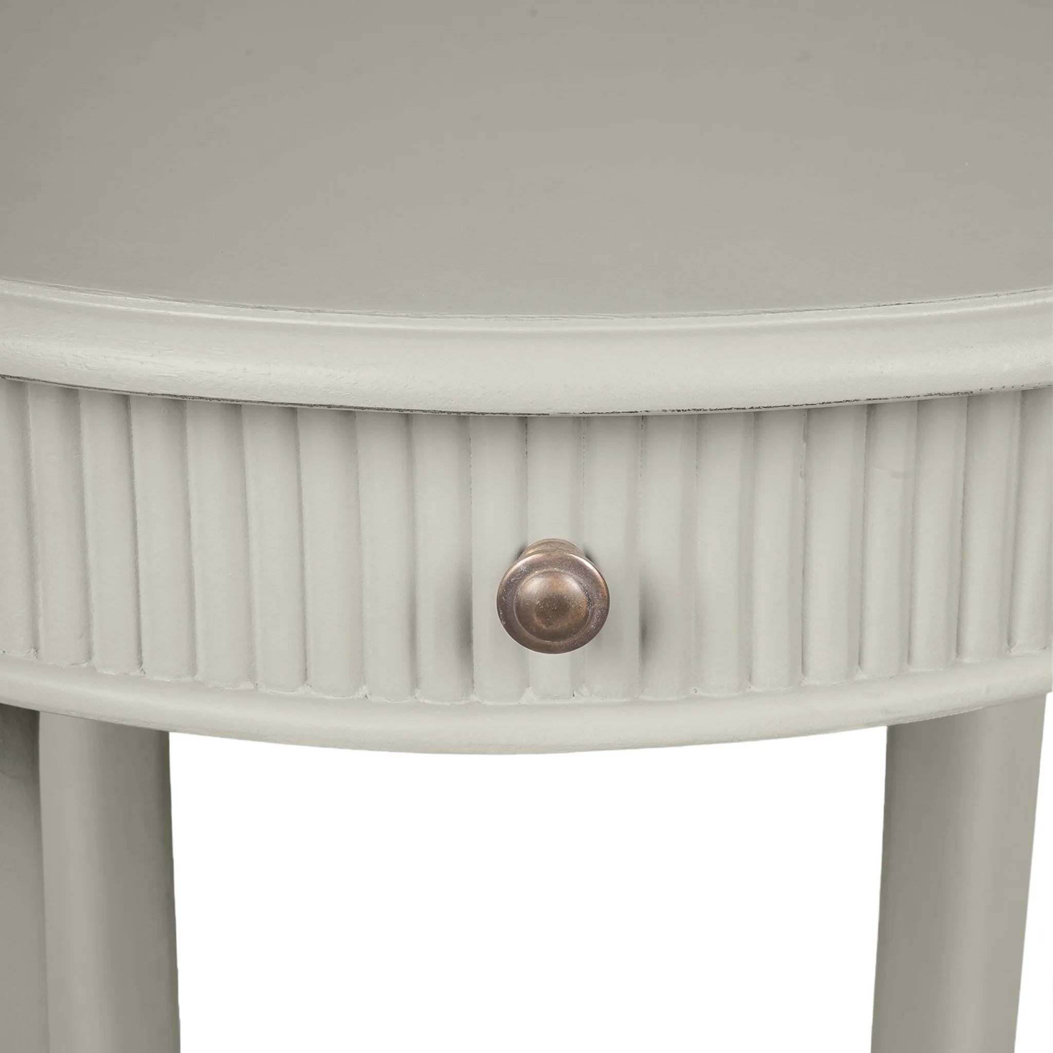 Gustavian Round Neoclassical Accent Table - Image 4