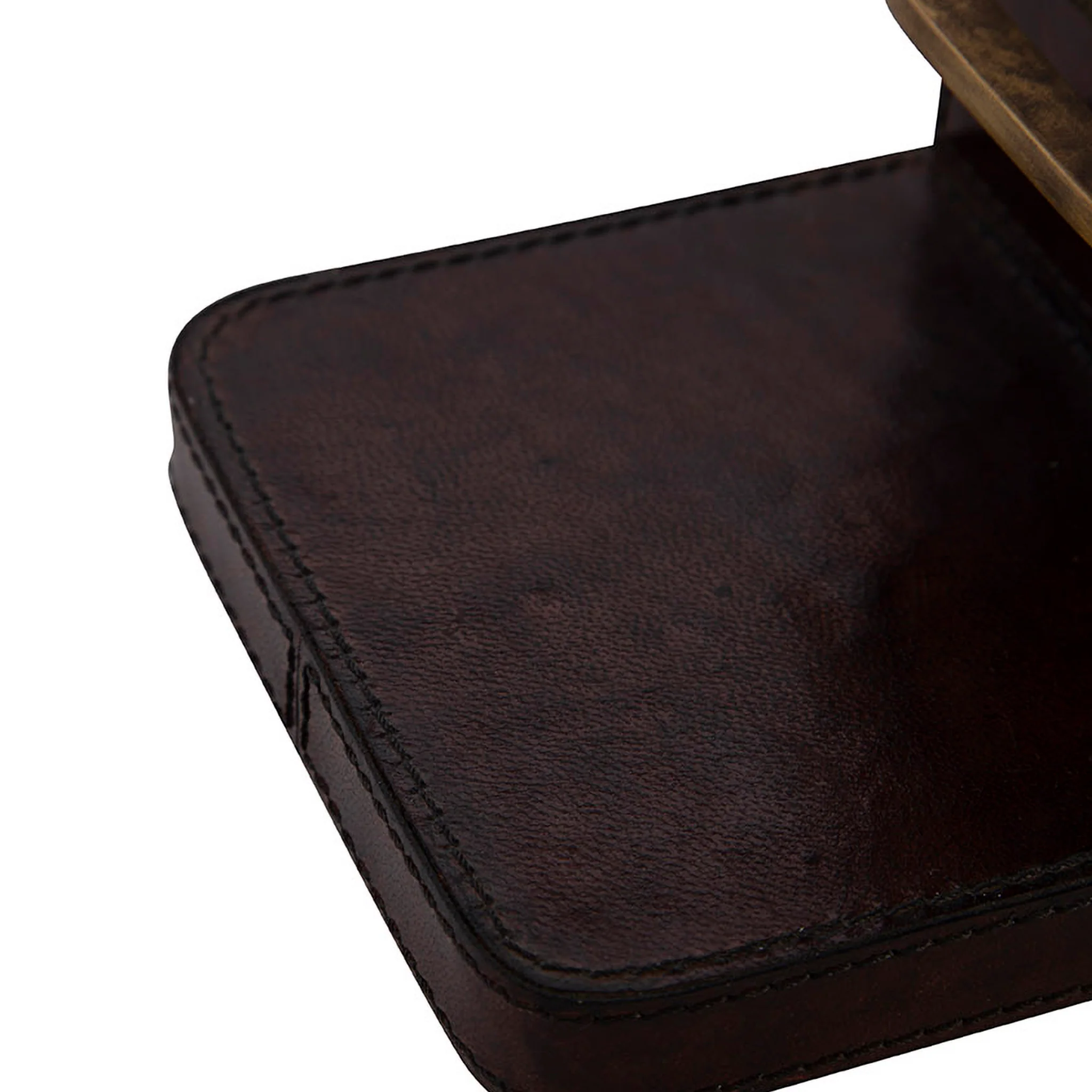 Halden Leather Stirrup Bookends - Image 4