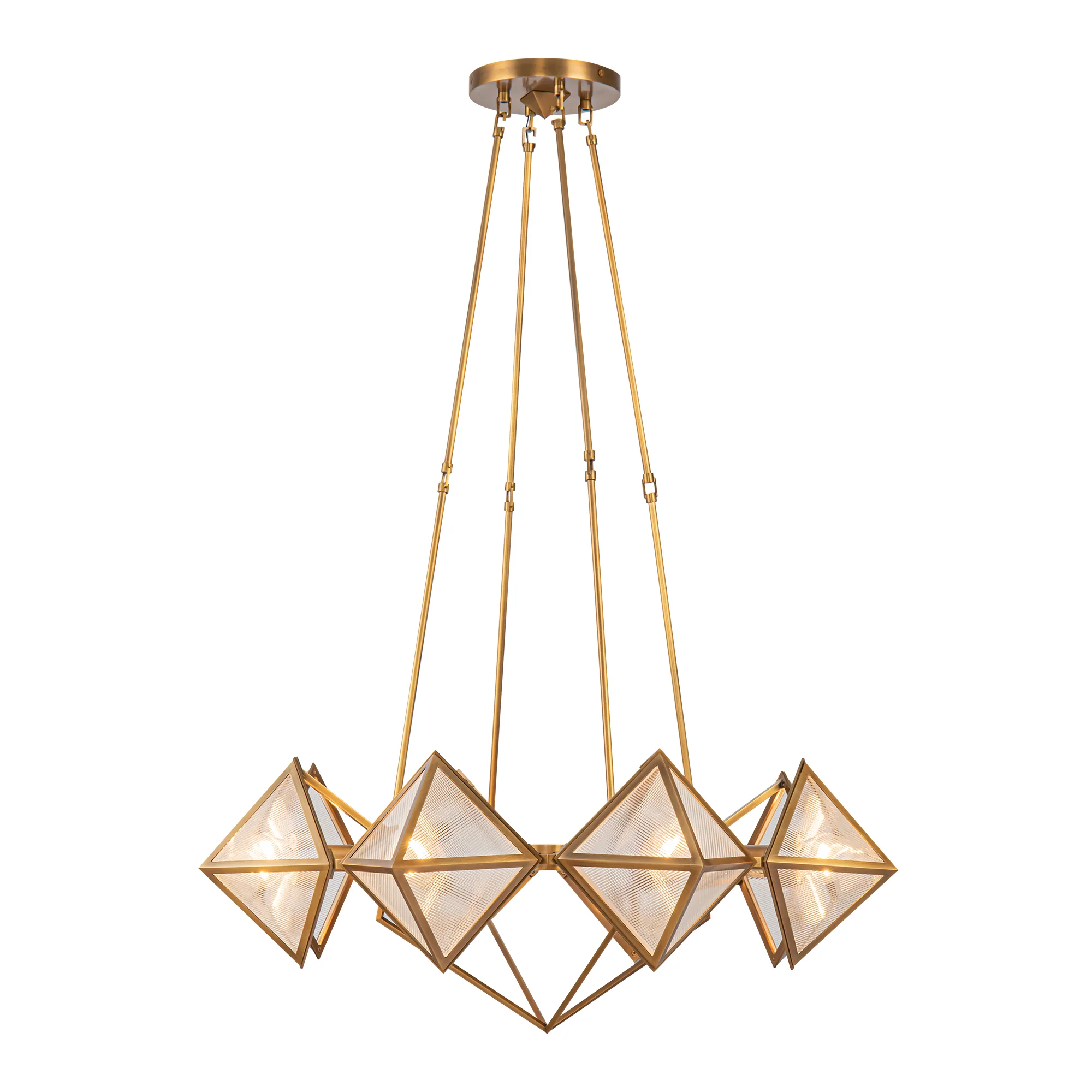 Heliara Ribbed Glass Chandelier - Image 5