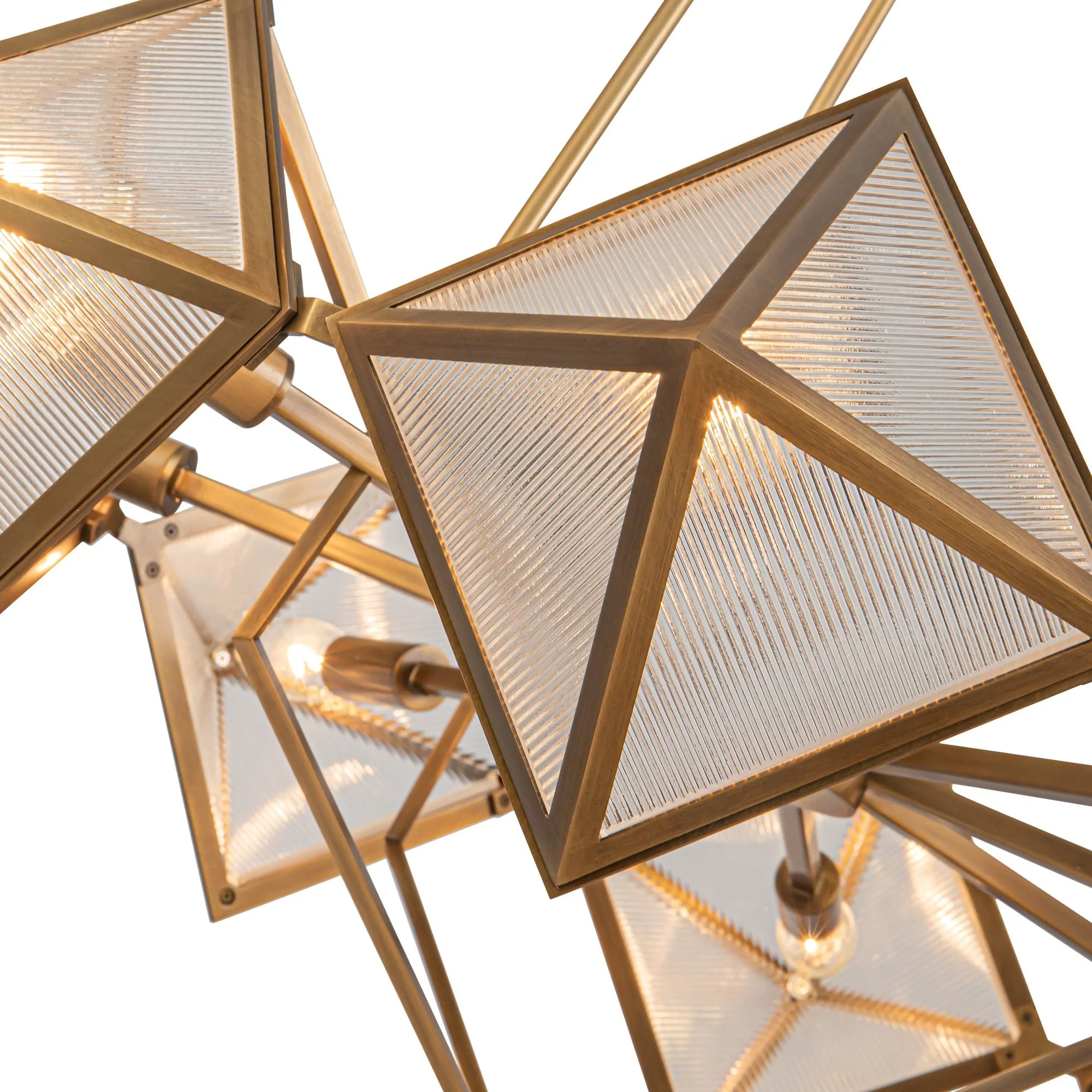 Heliara Ribbed Glass Chandelier - Image 6