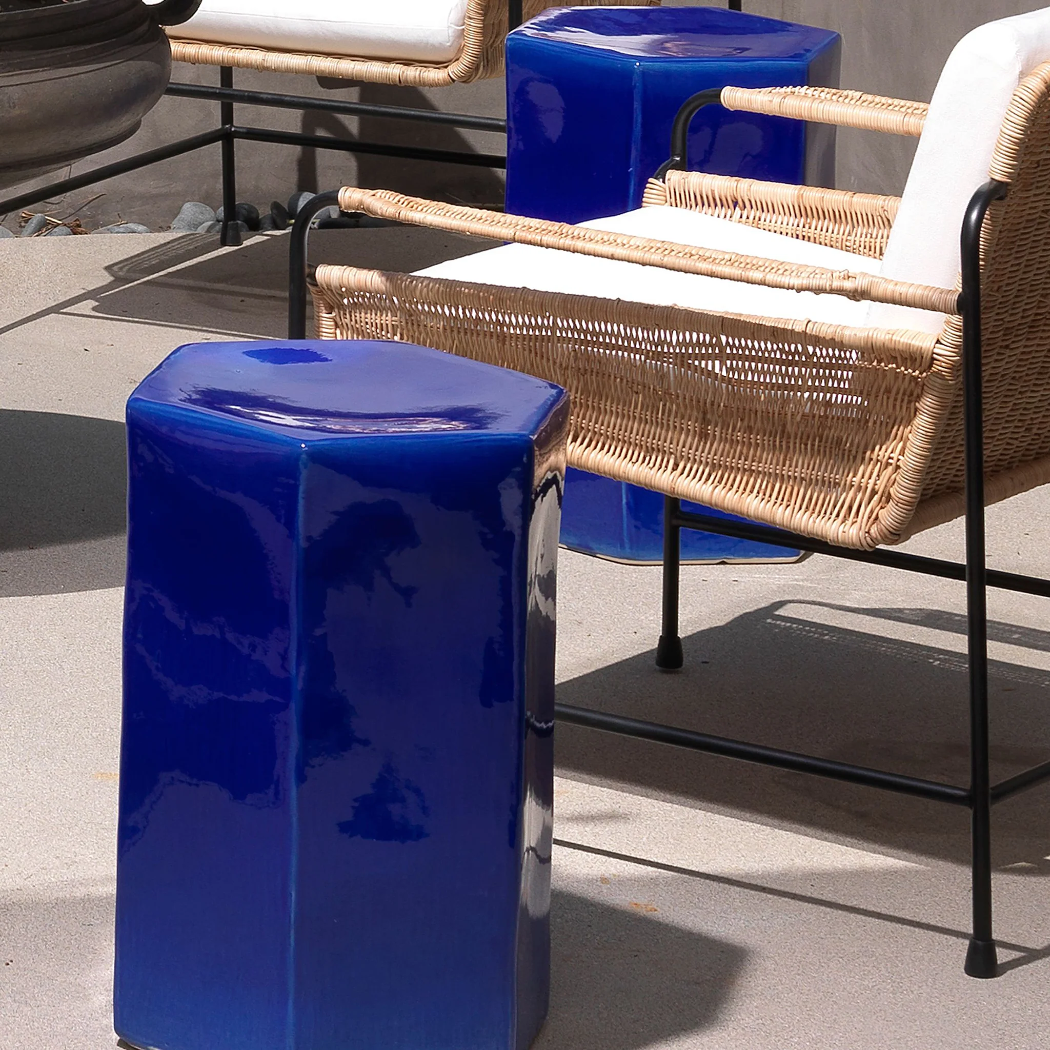 Hex Side Table in Royal - Image 3