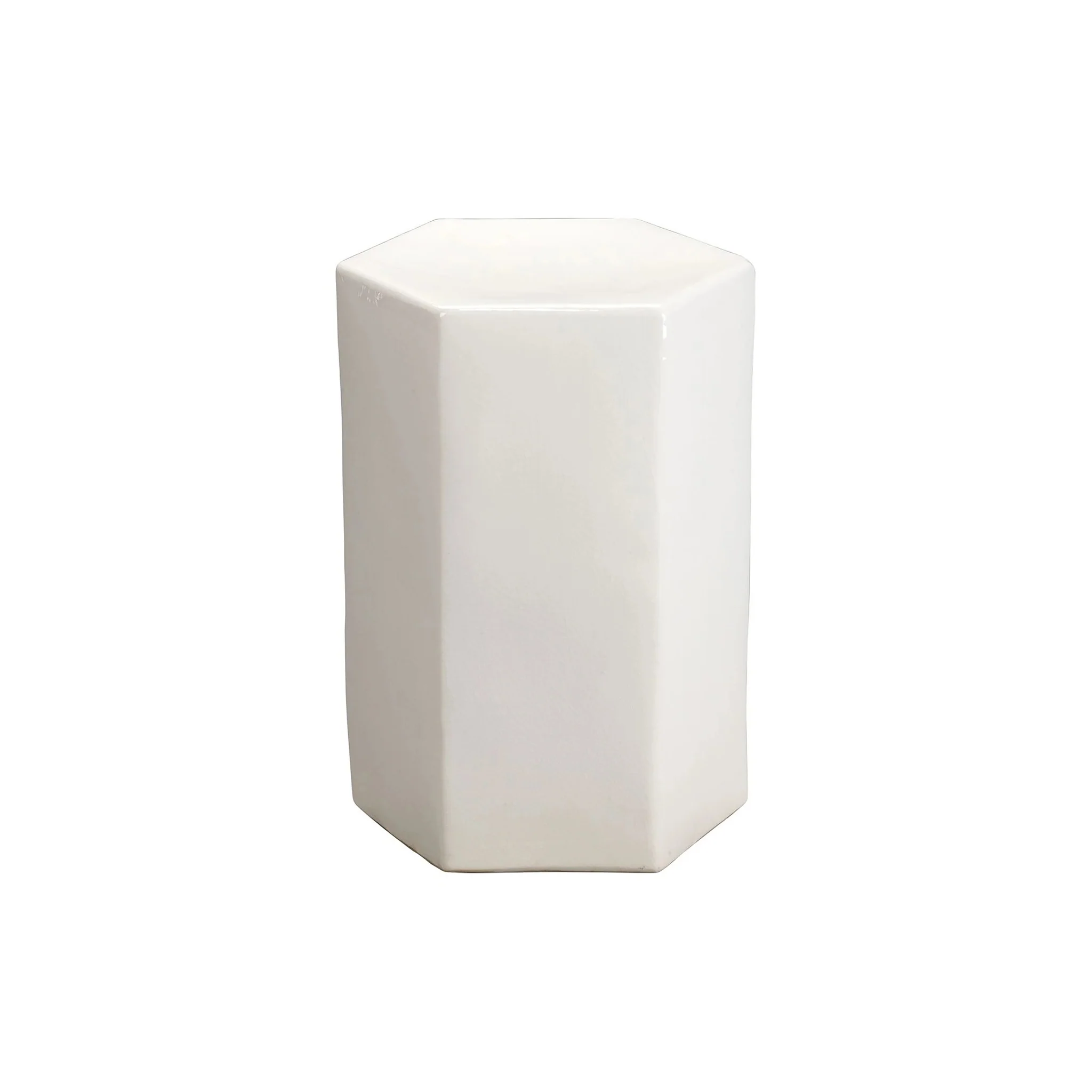 Hex Side Table in White