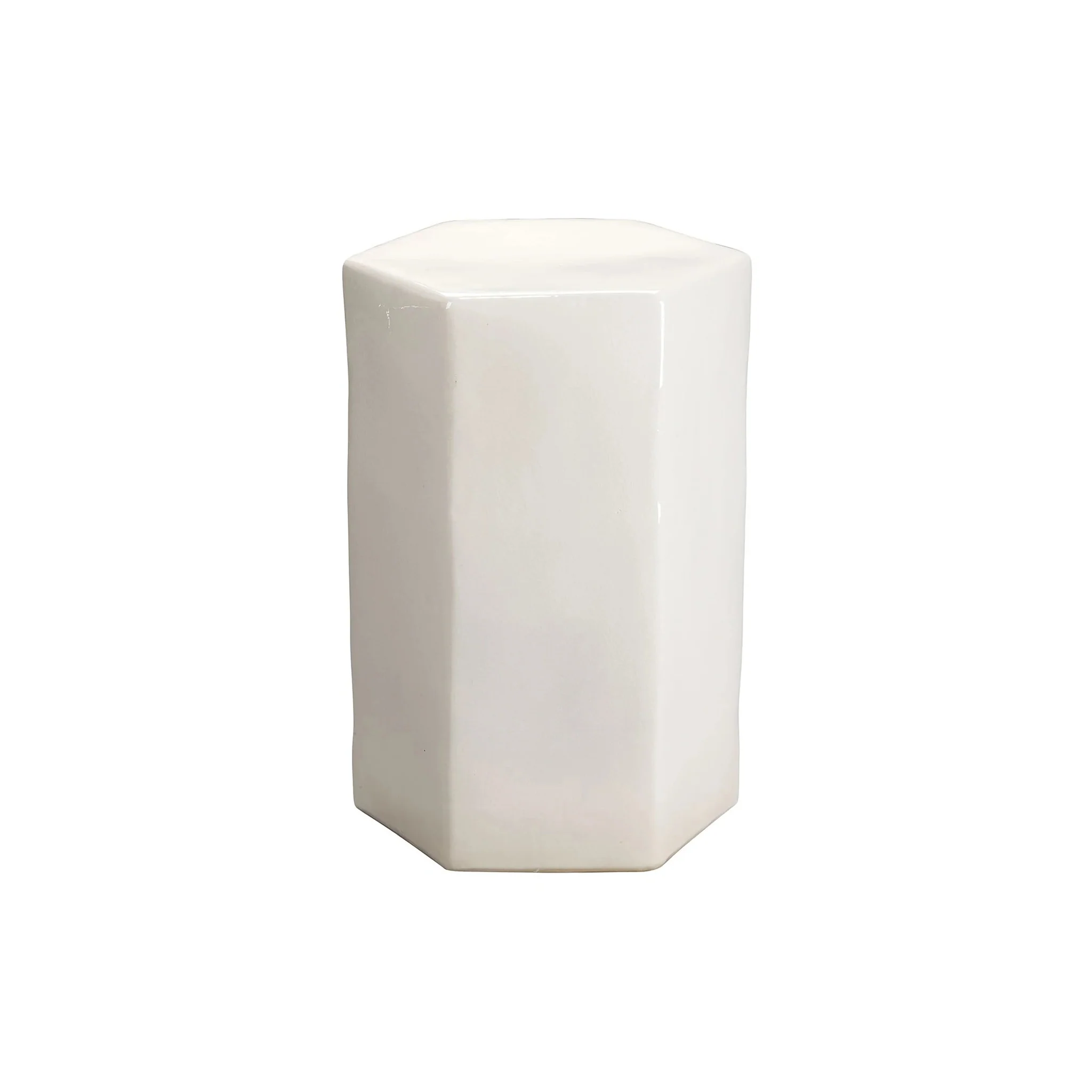 Hex Side Table in White - Image 5