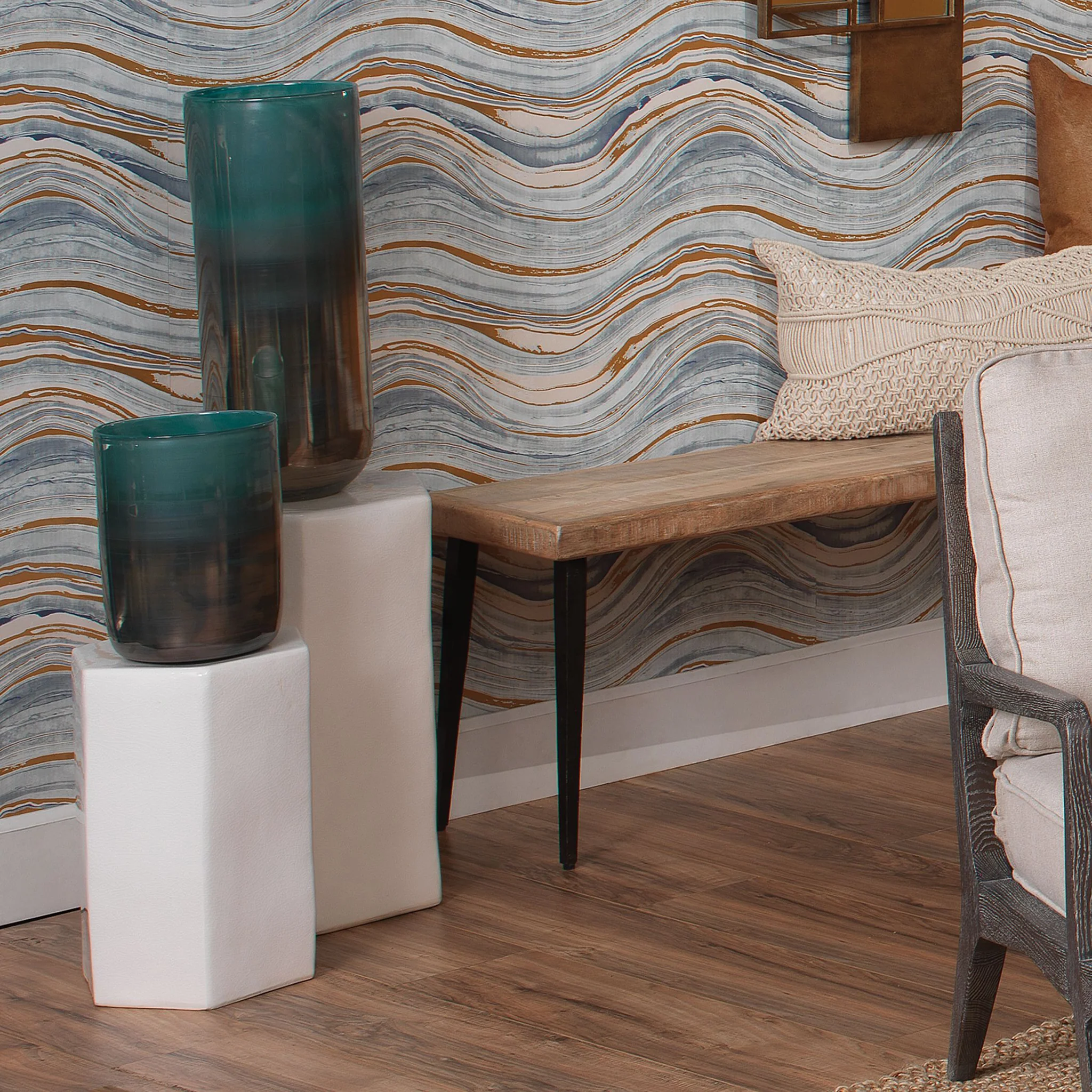 Hex Side Table in White - Image 8