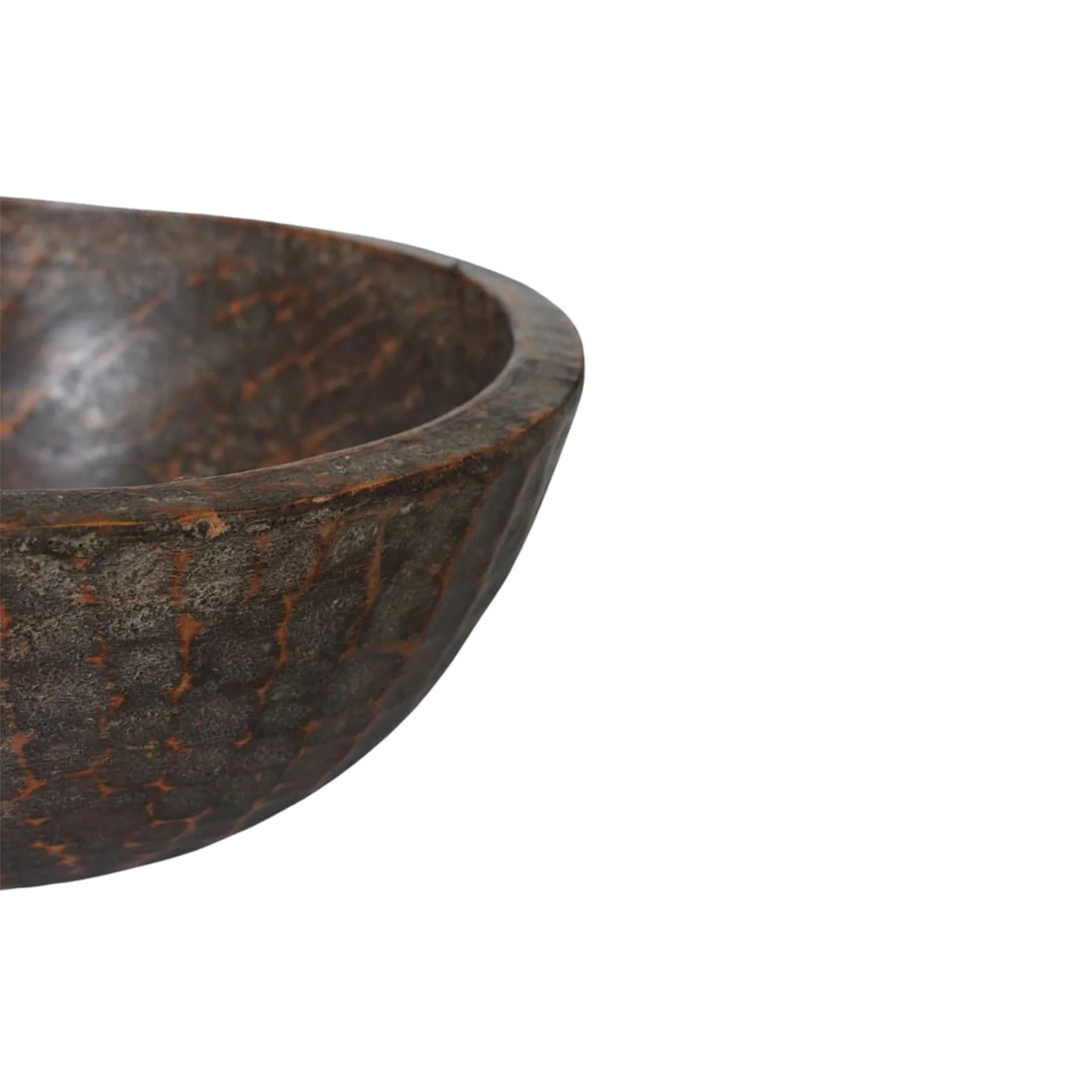Rustic Teak Artisan Bowl - Image 2