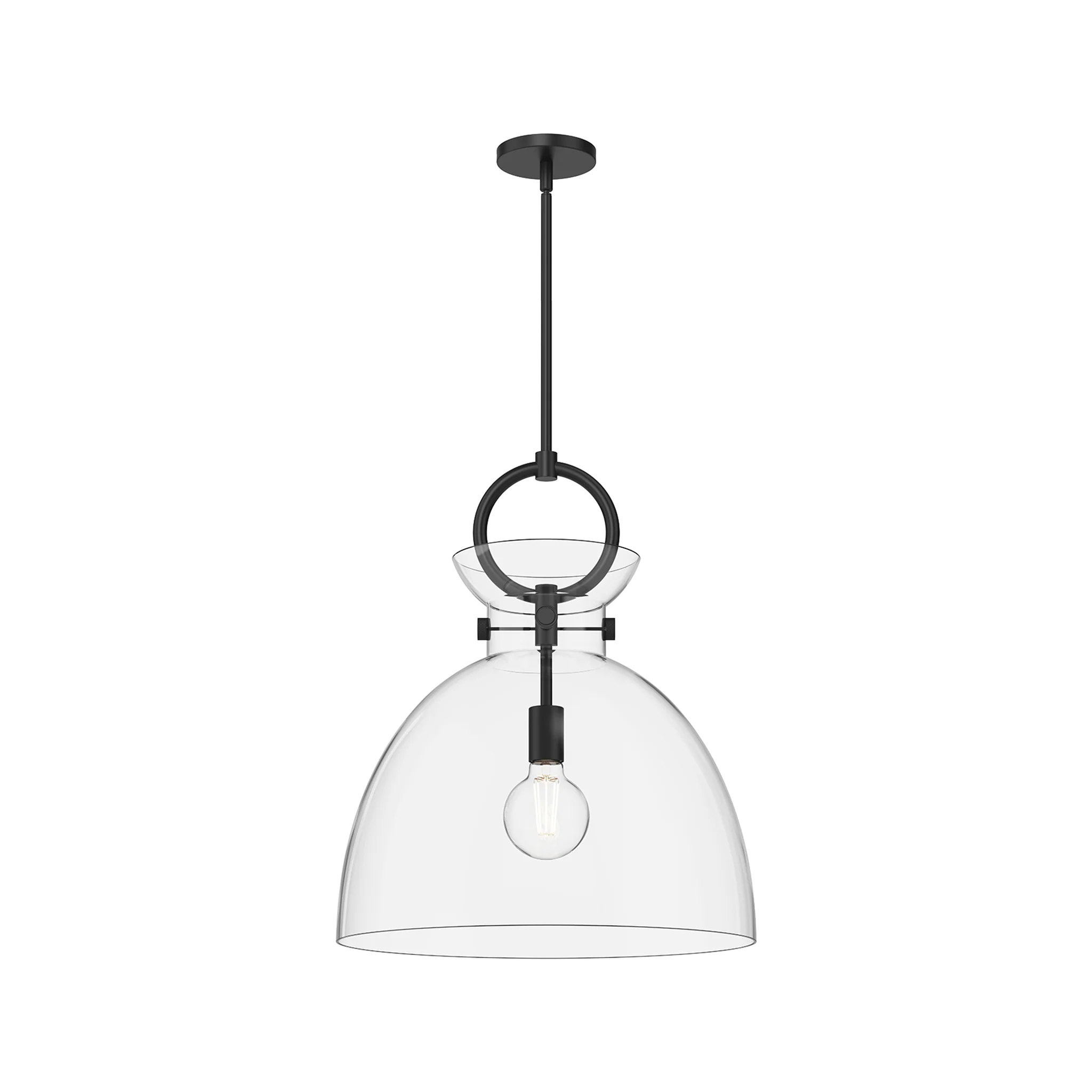 Hollin Open Clear Glass Pendant
