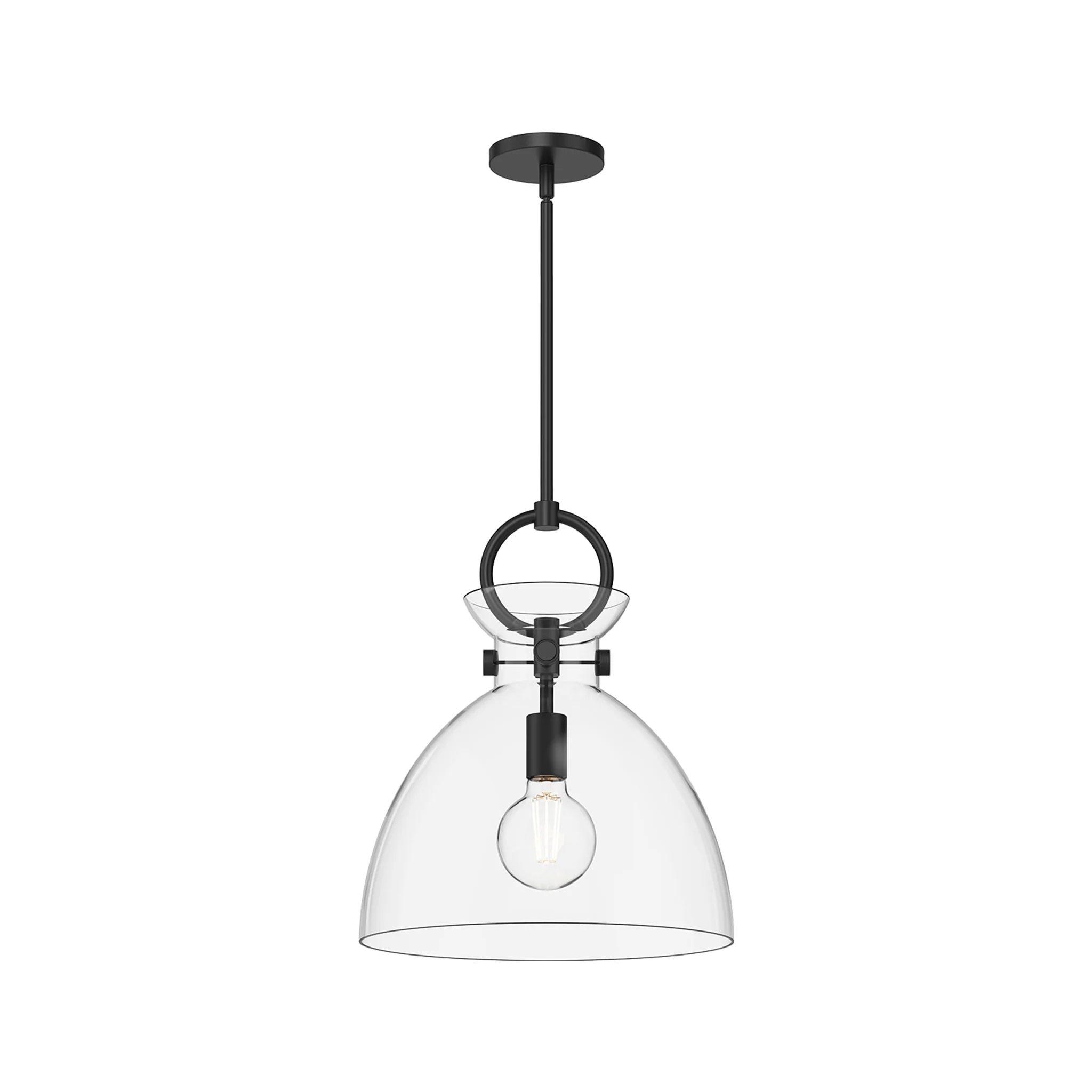 Hollin Open Clear Glass Pendant - Image 3