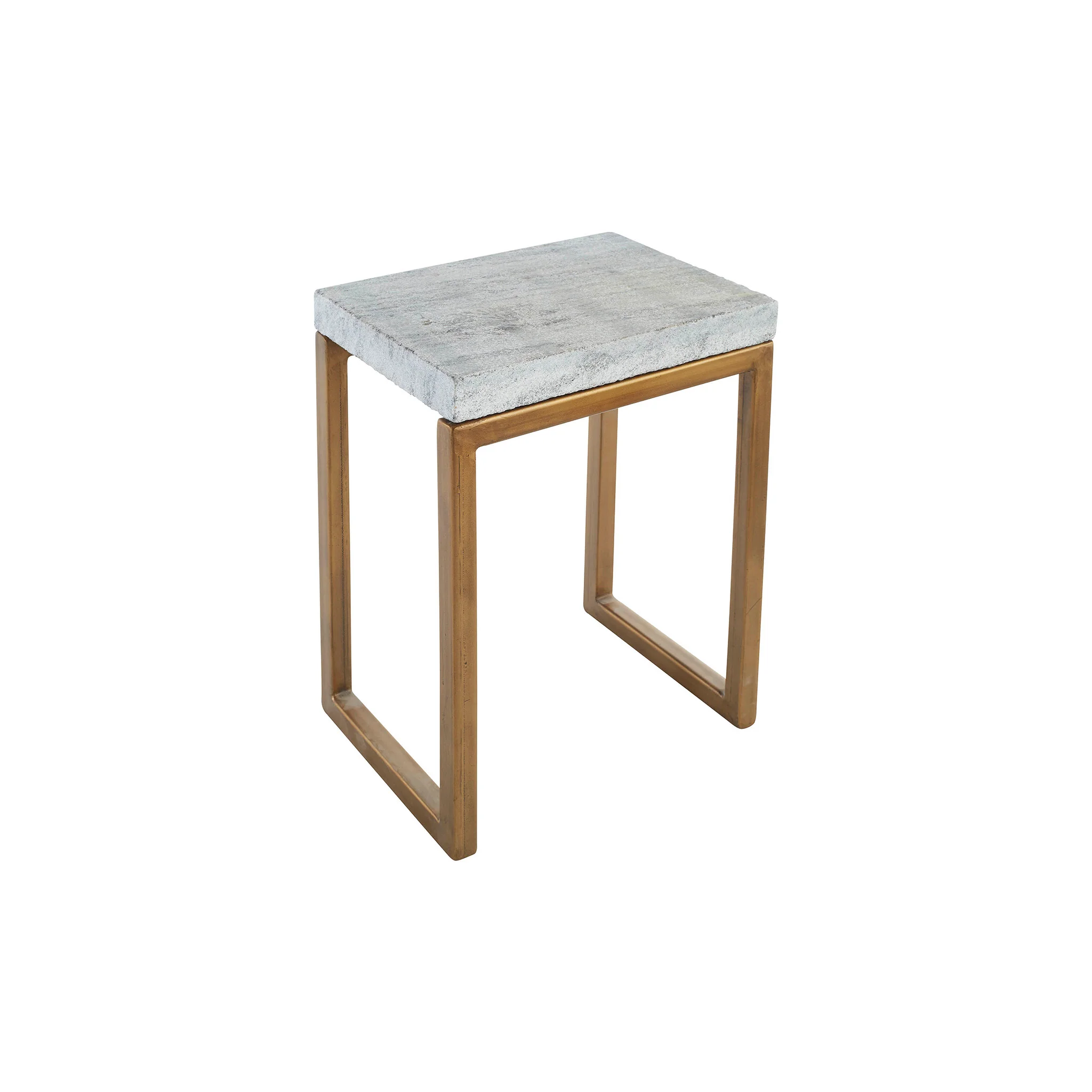 Industrial Marble Topped Side Table - Image 3