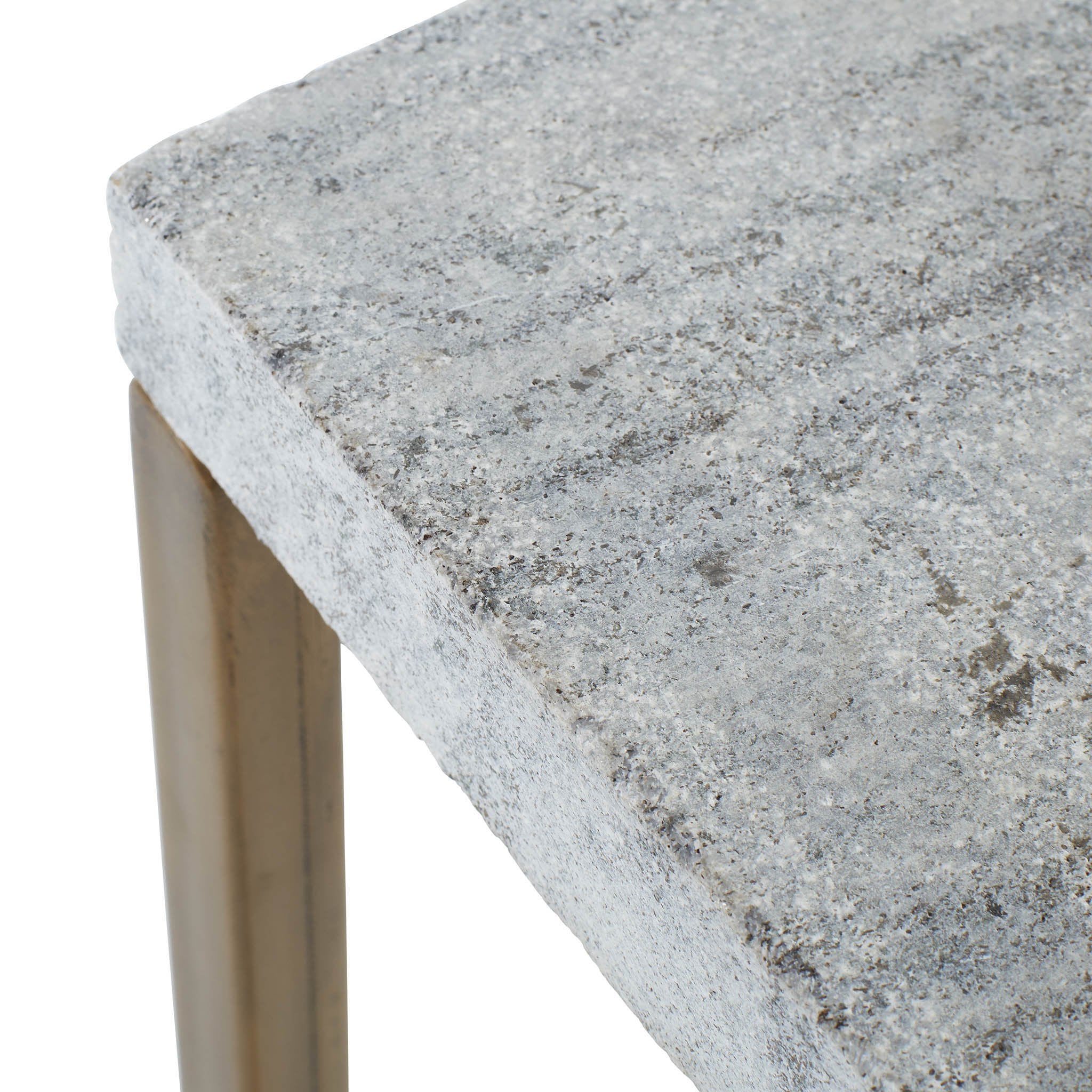 Industrial Marble Topped Side Table - Image 5