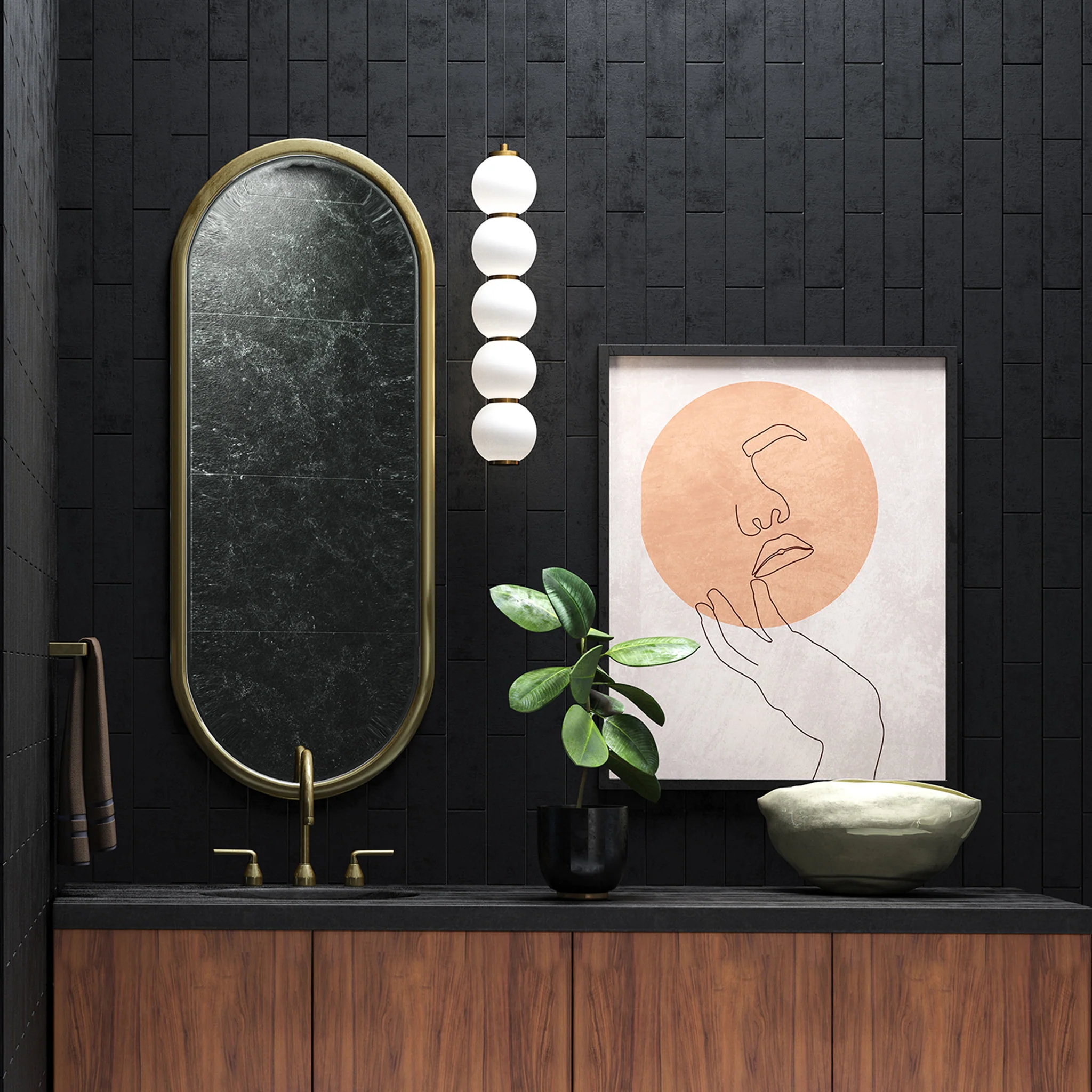 Isadora Opal Bowl Chandelier - Image 4