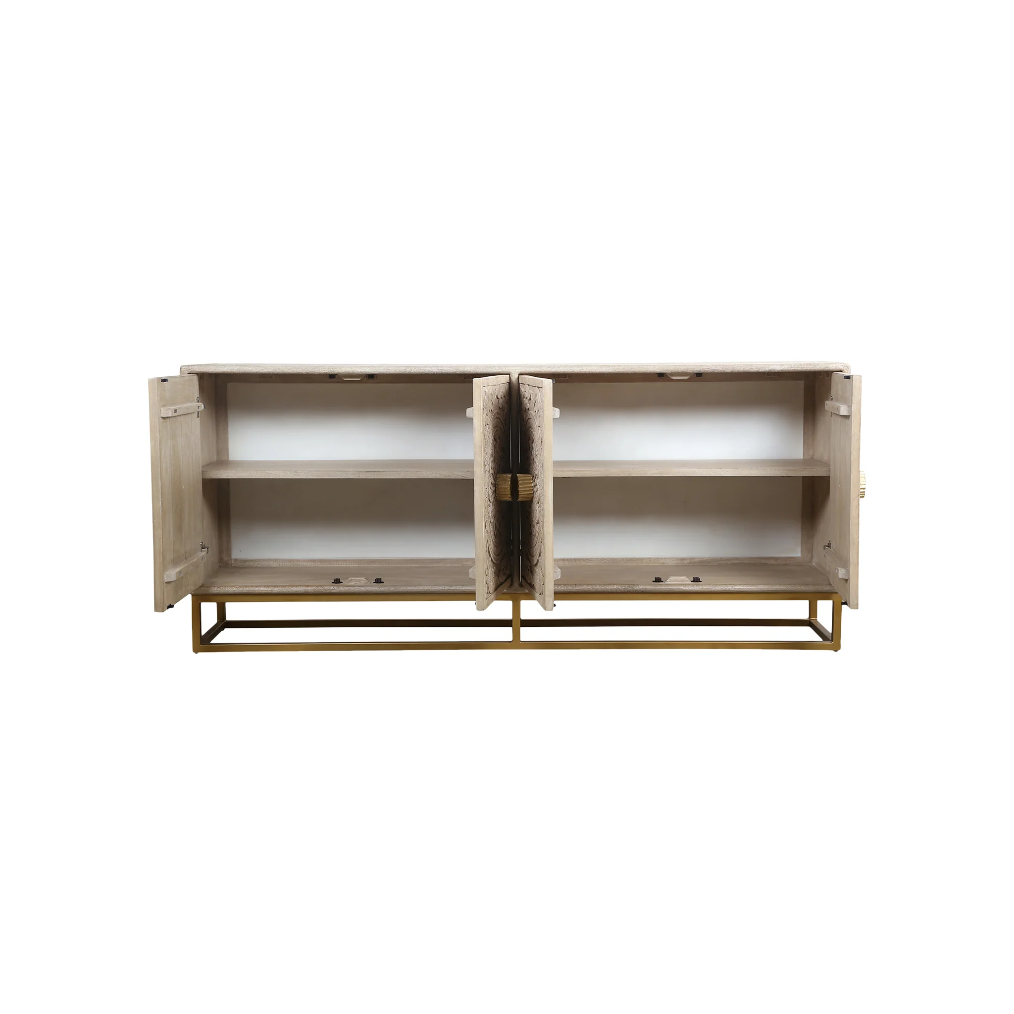 Nayla Carved Wood Sideboard - Image 6
