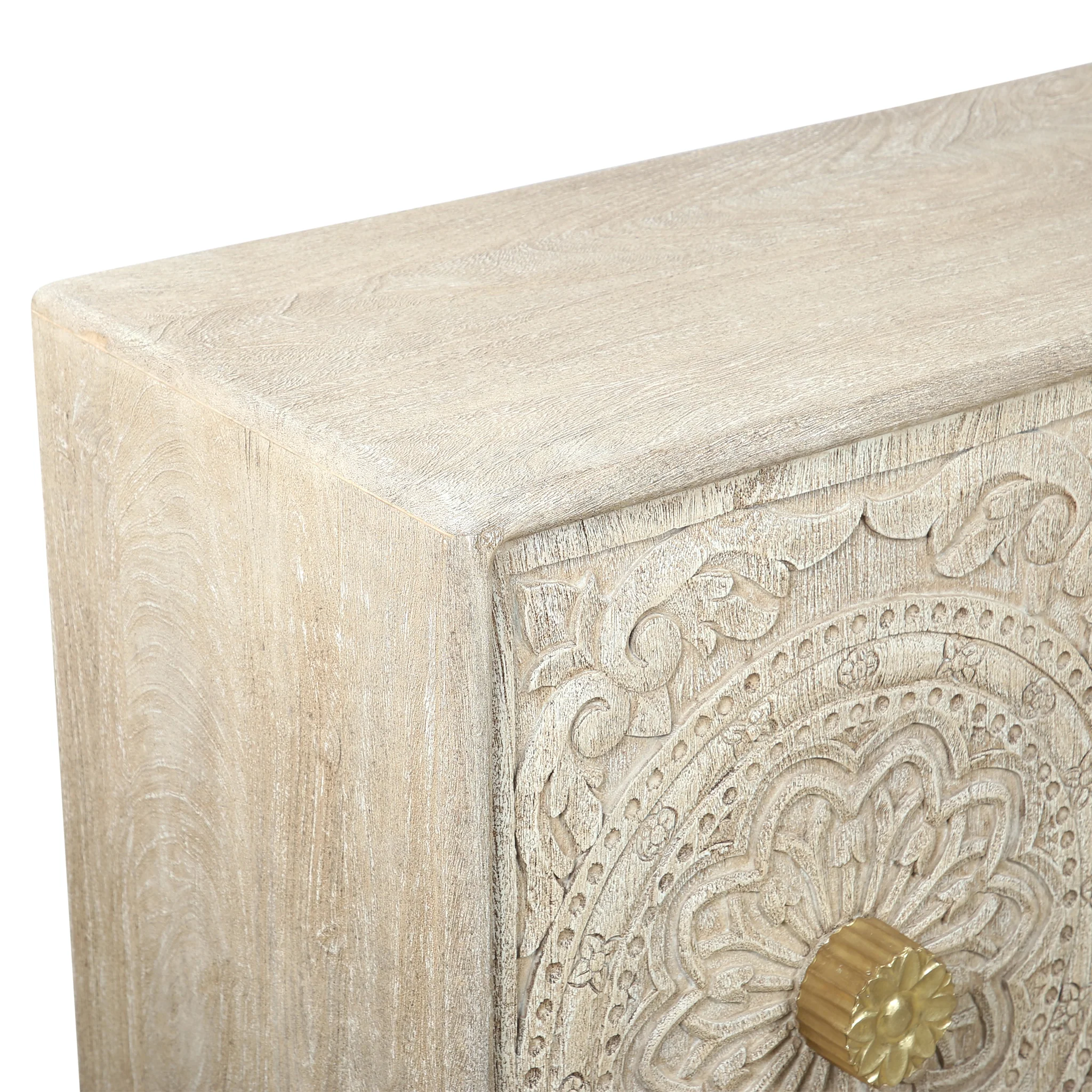 Nayla Carved Wood Sideboard - Image 8