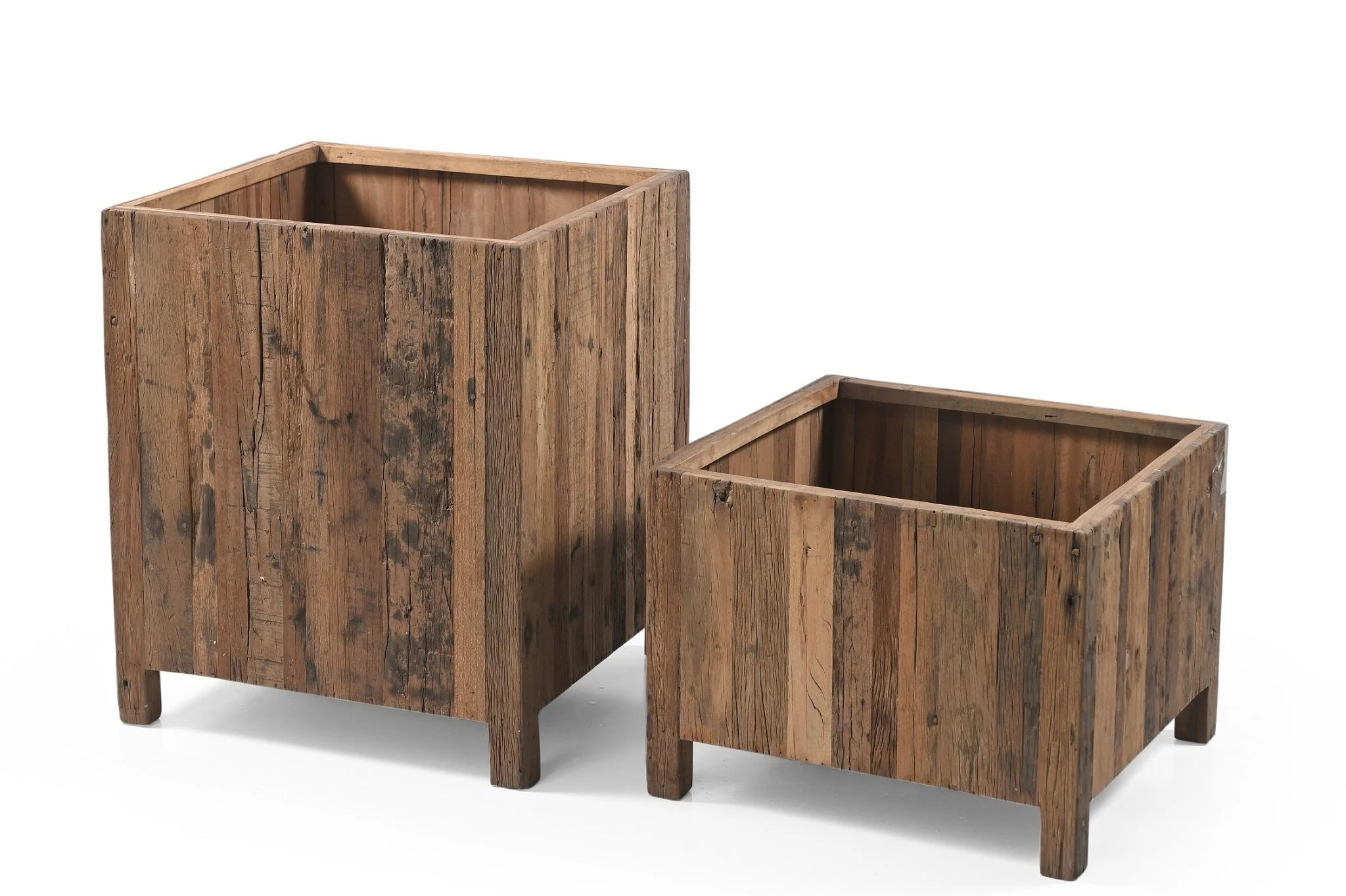 Kamari Reclaimed Wood Planters - Image 11