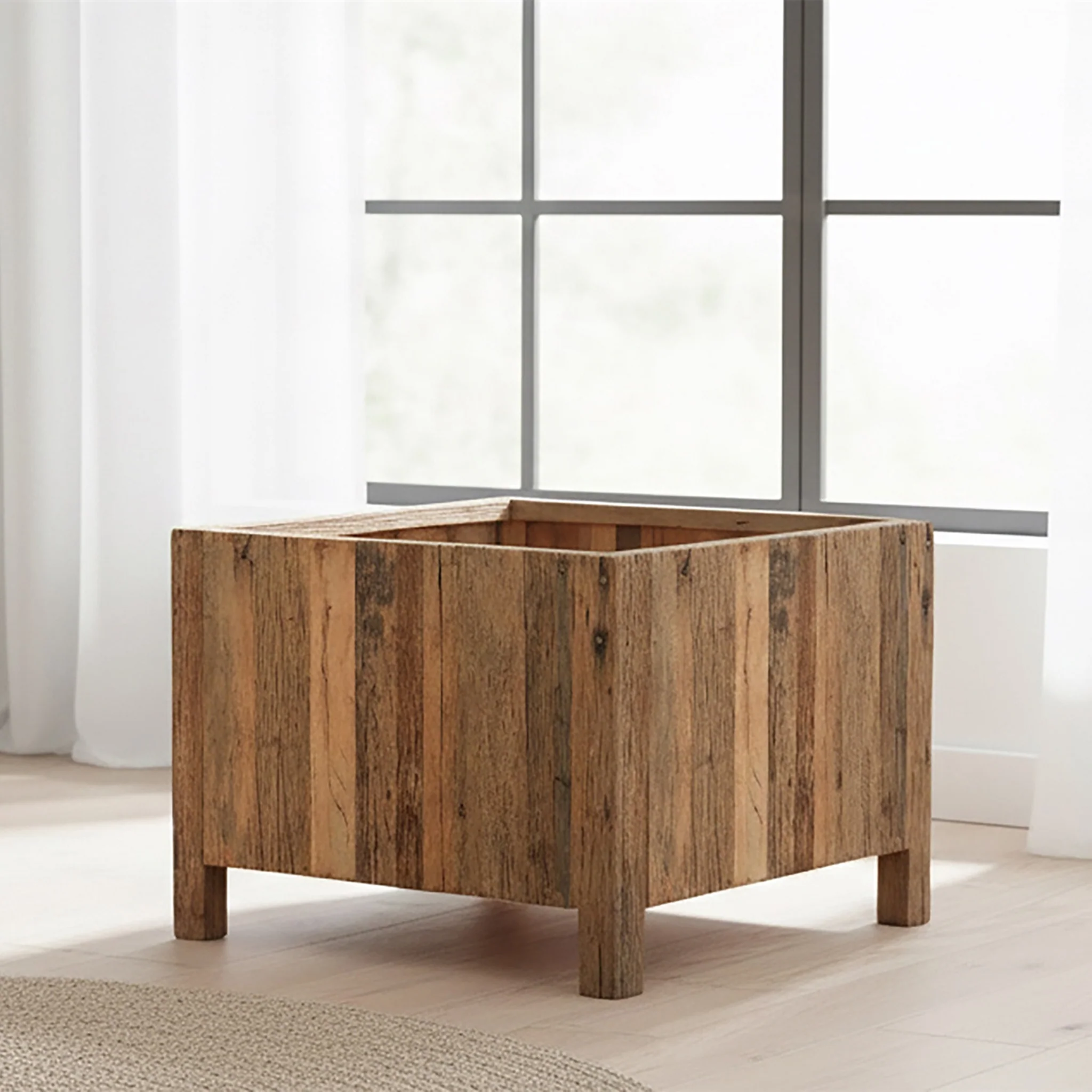 Kamari Reclaimed Wood Planters - Image 3
