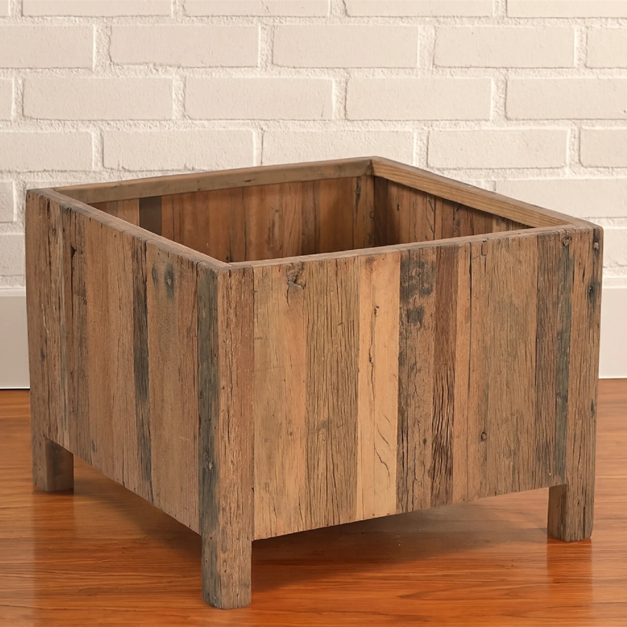 Kamari Reclaimed Wood Planters - Image 4