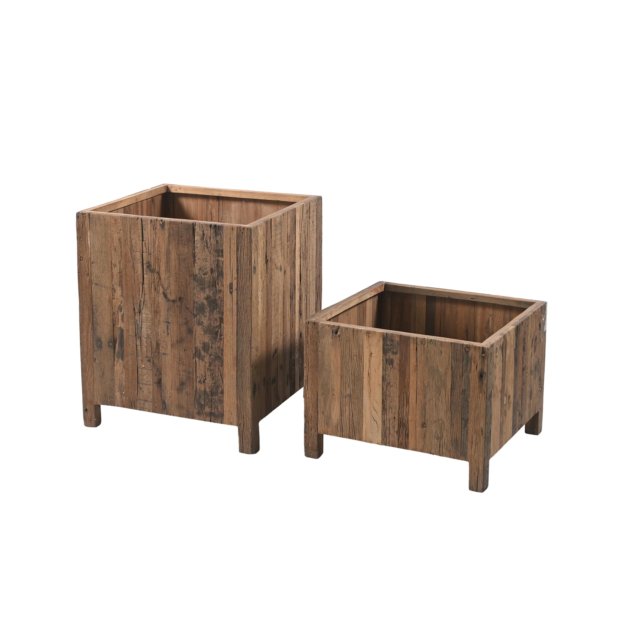 Kamari Reclaimed Wood Planters - Image 9