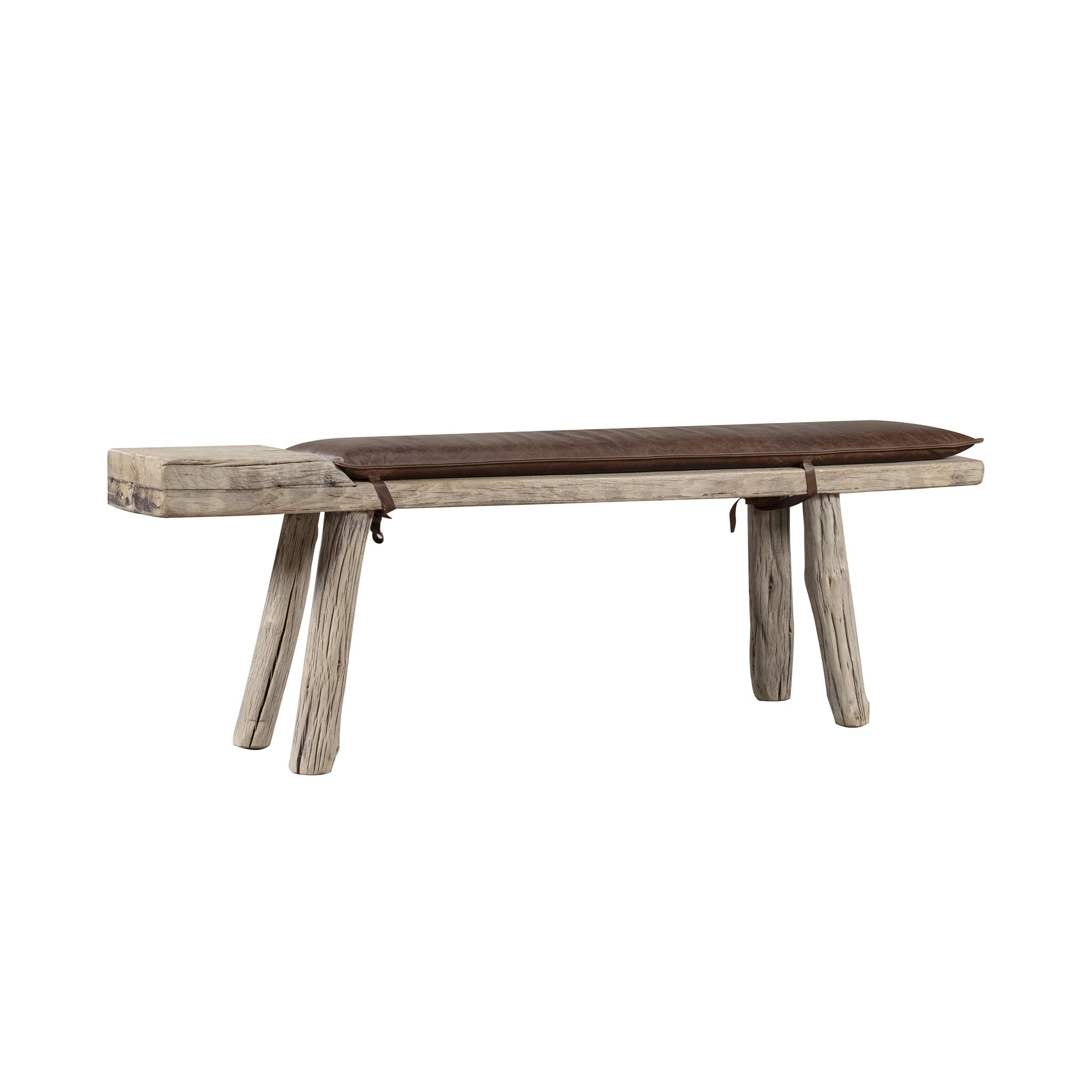 Khotan Leather Bench
