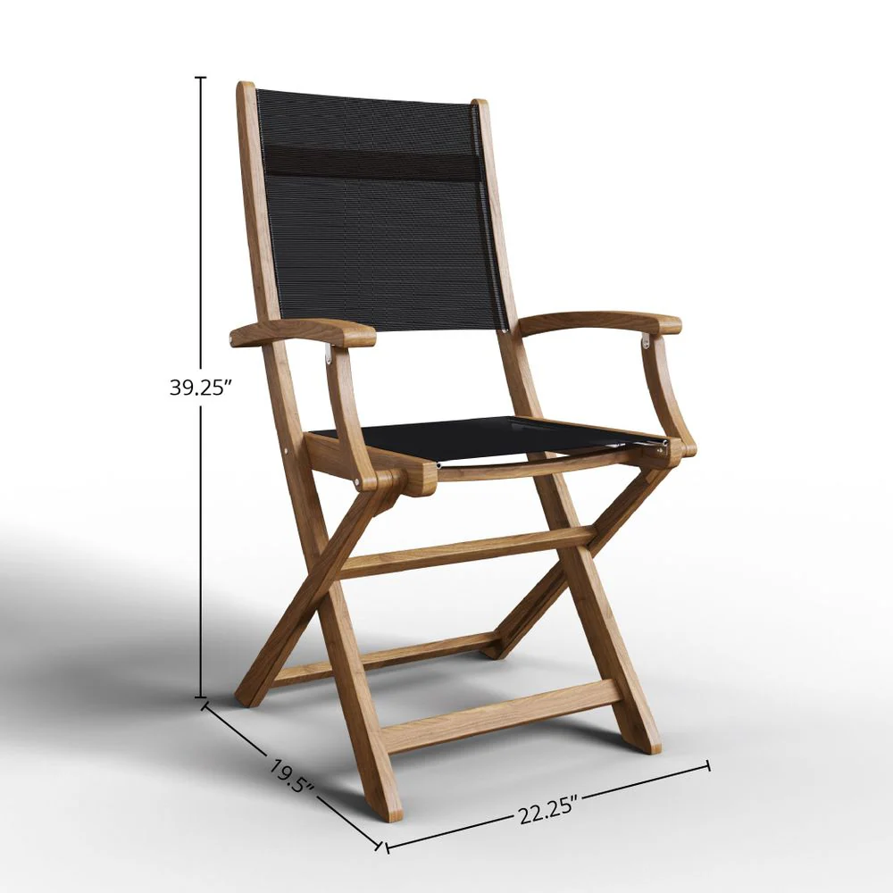 Lacanau Teak Folding Chair - Image 6