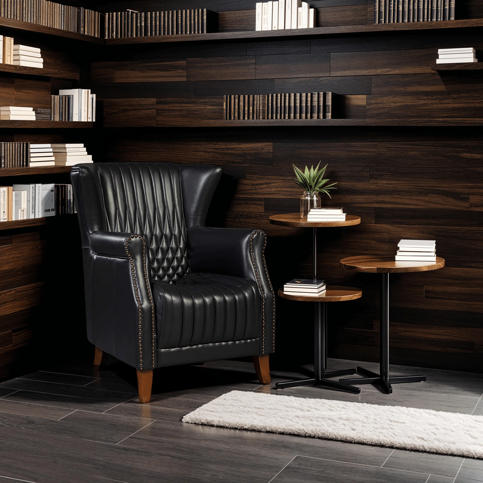Les Puces Leather Club Chair - Image 5
