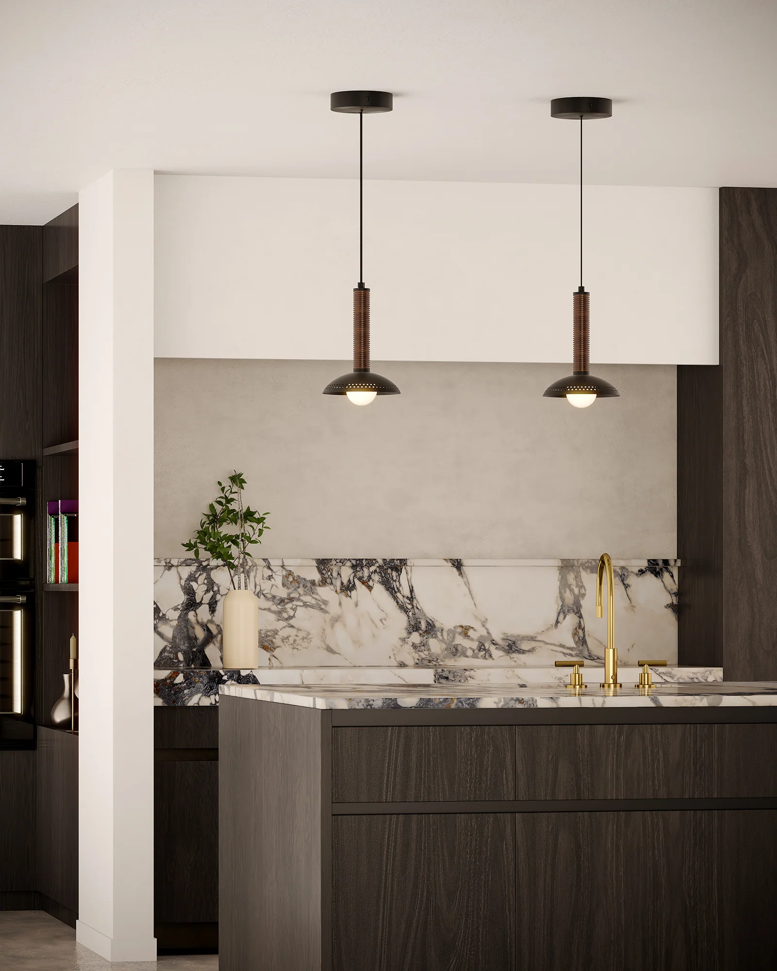 Liorra Metal Column Pendant - Image 2