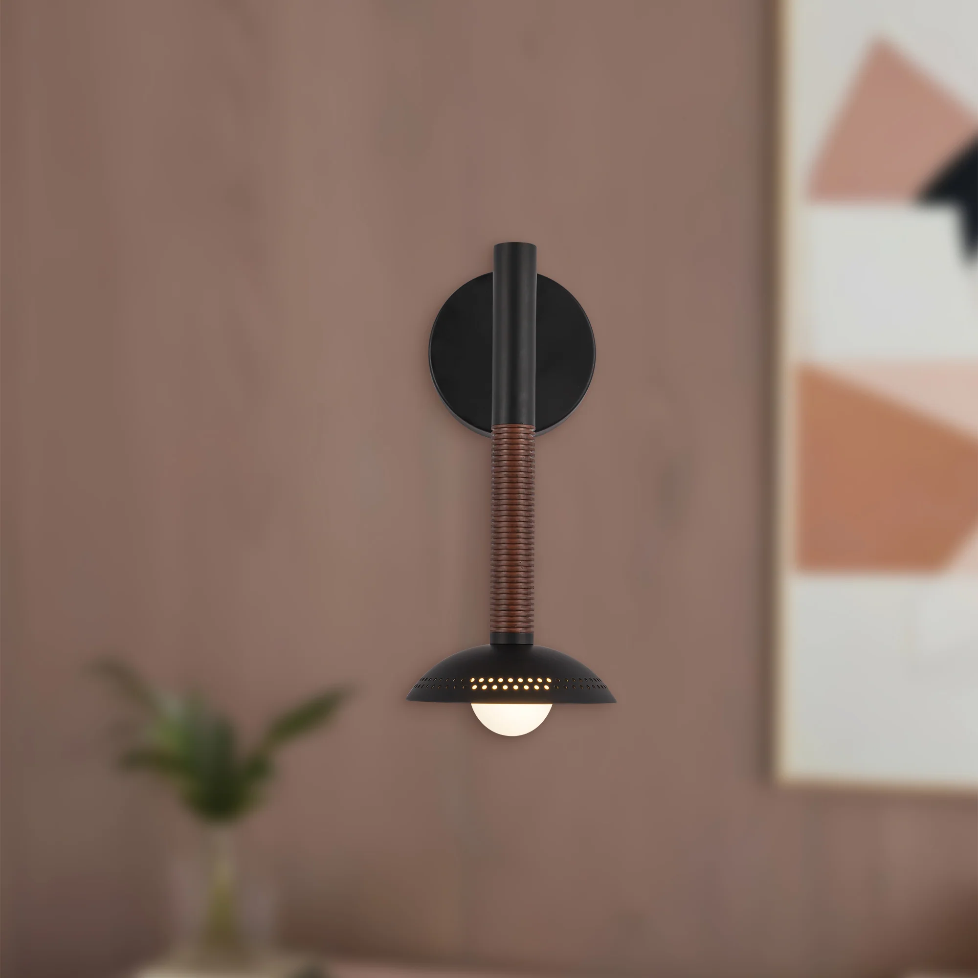 Liorra Natural Brass Column Sconce - Image 2