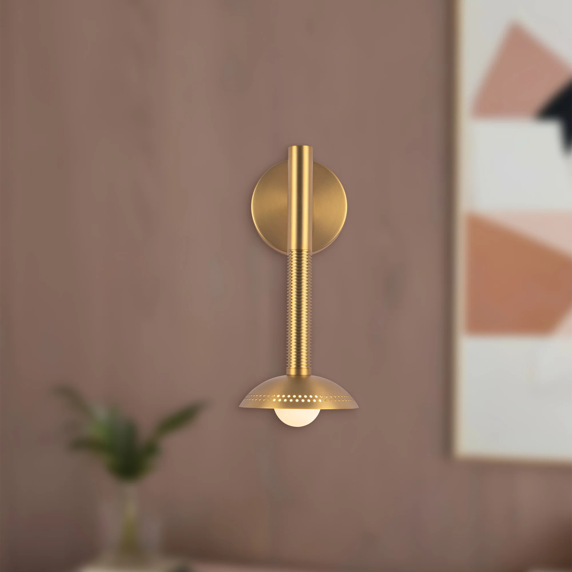 Liorra Natural Brass Column Sconce - Image 7