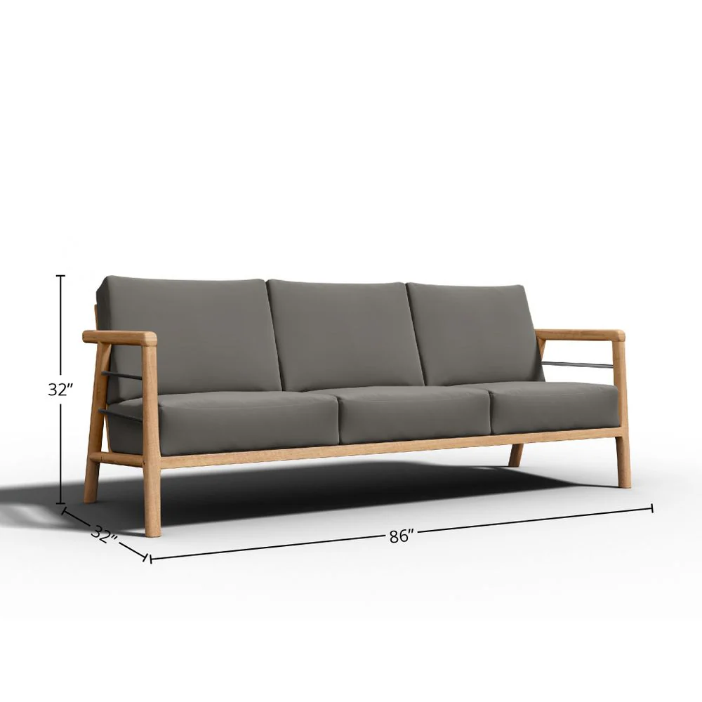 Lorvane Teak Sofa - Image 14