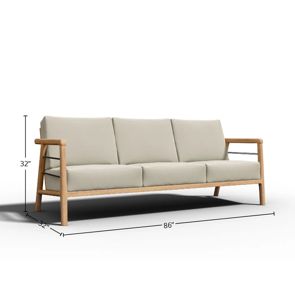 Lorvane Teak Sofa - Image 28
