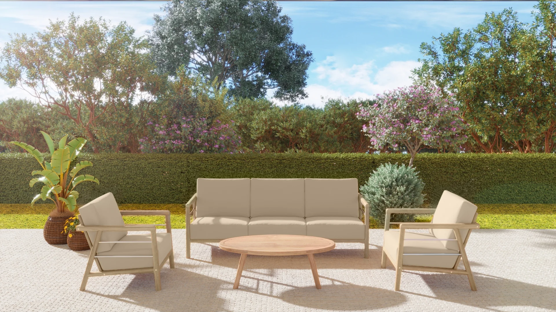 Lorvane Teak Sofa - Image 3