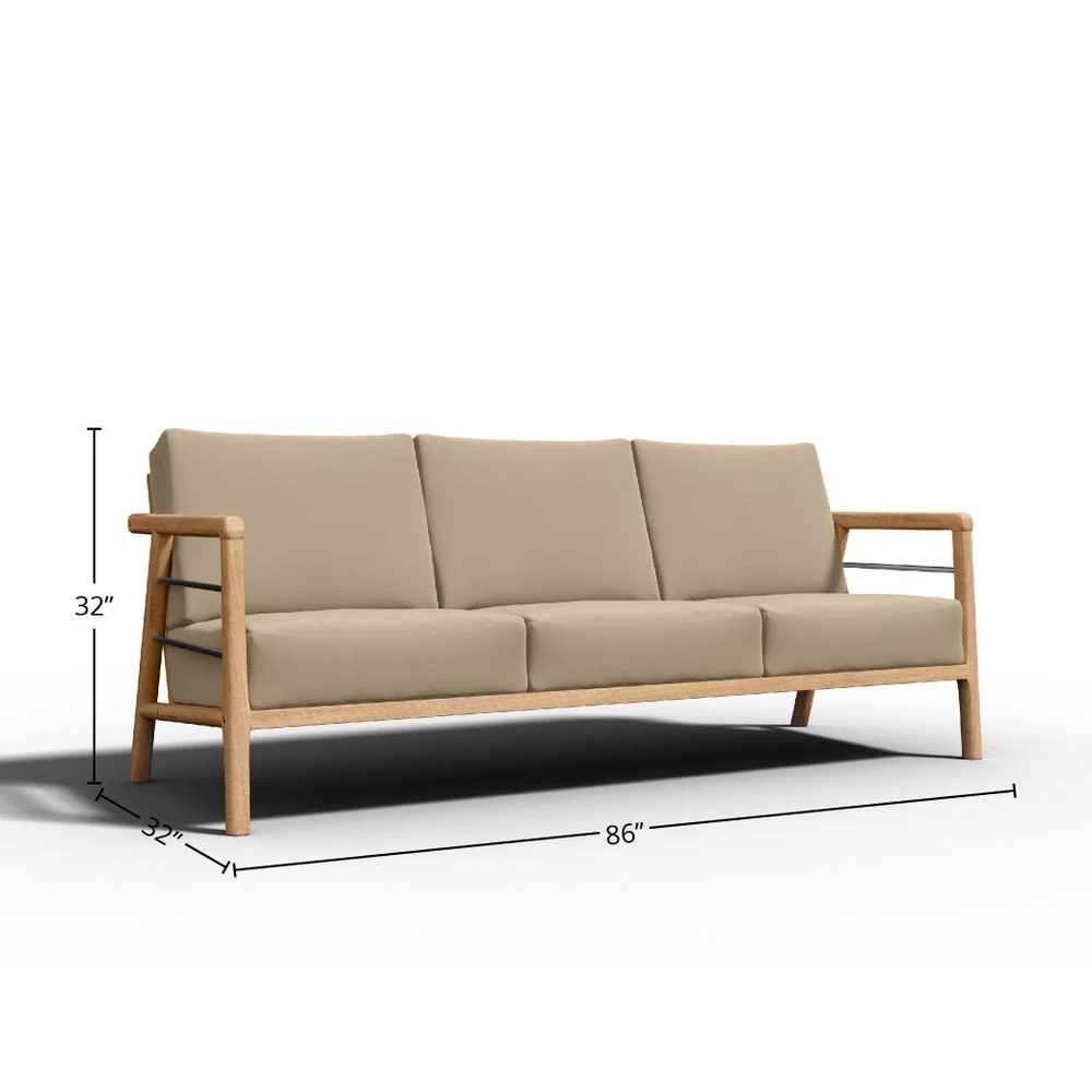 Lorvane Teak Sofa - Image 7