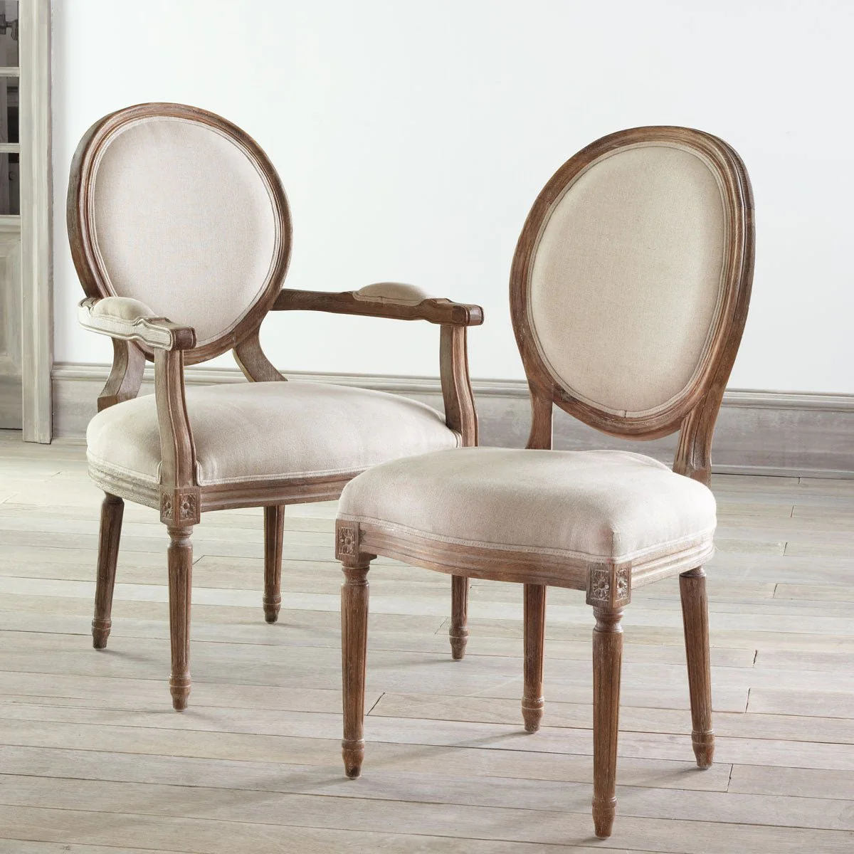 Louis XVI Side Chair, Set of 2 - Image 9