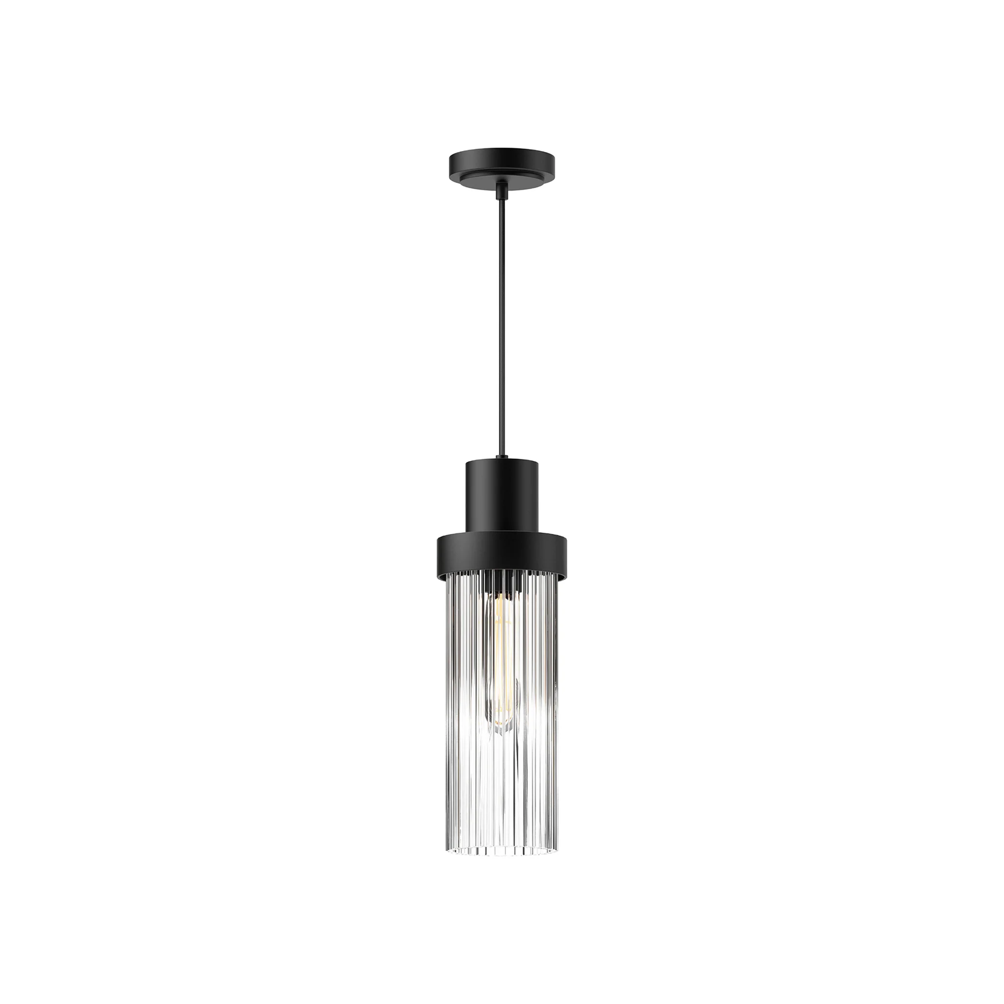 Lunaris Ribbed Glass Pendant