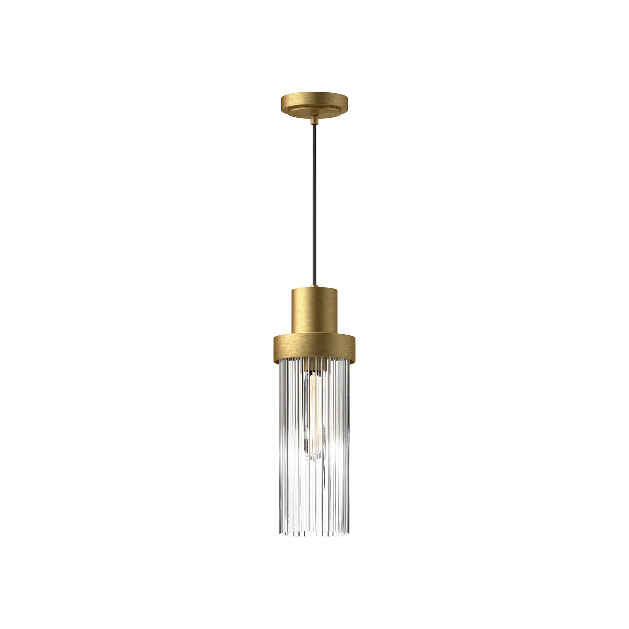 Lunaris Ribbed Glass Pendant - Image 3