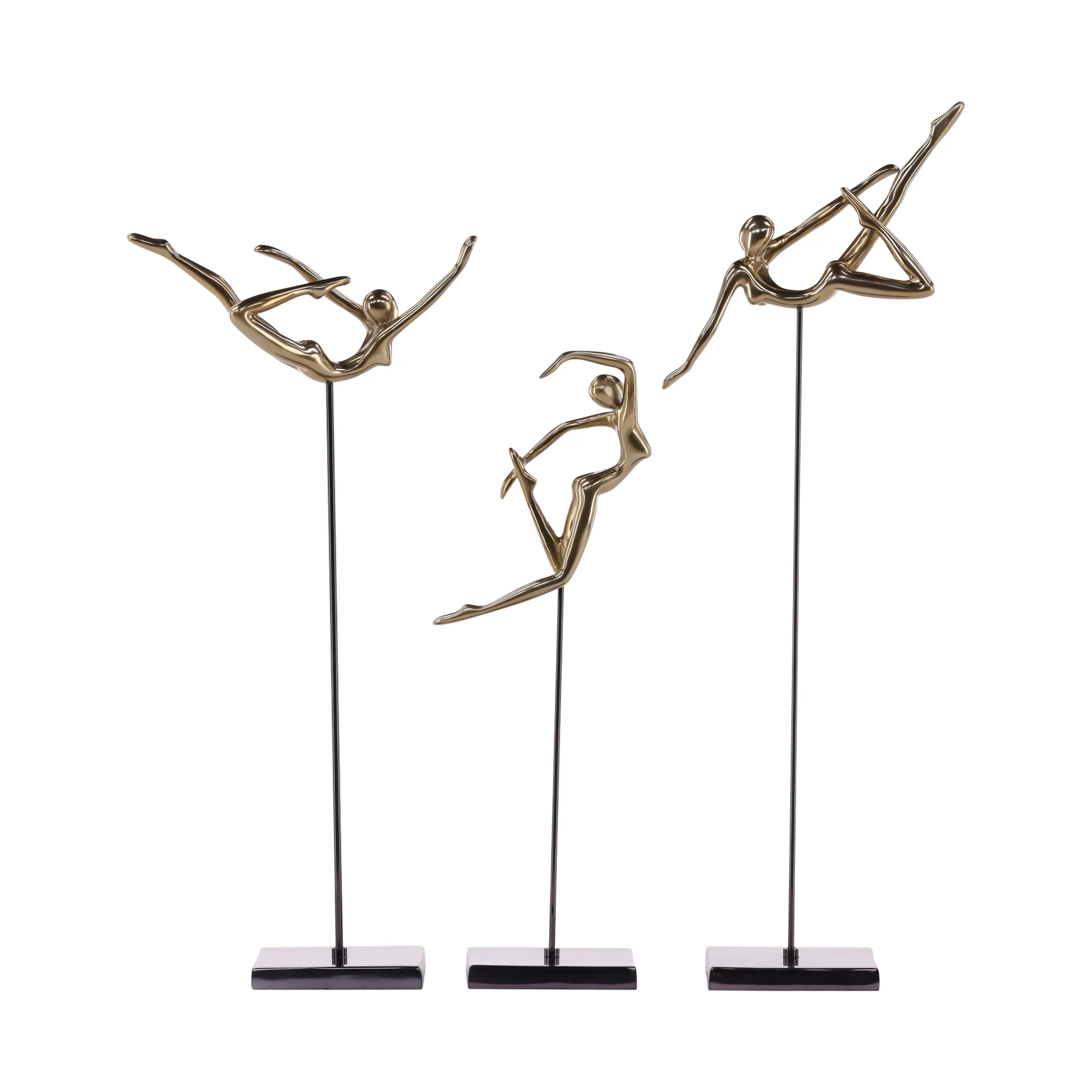 Lyara Brass Acrobat Sculptures - Image 2