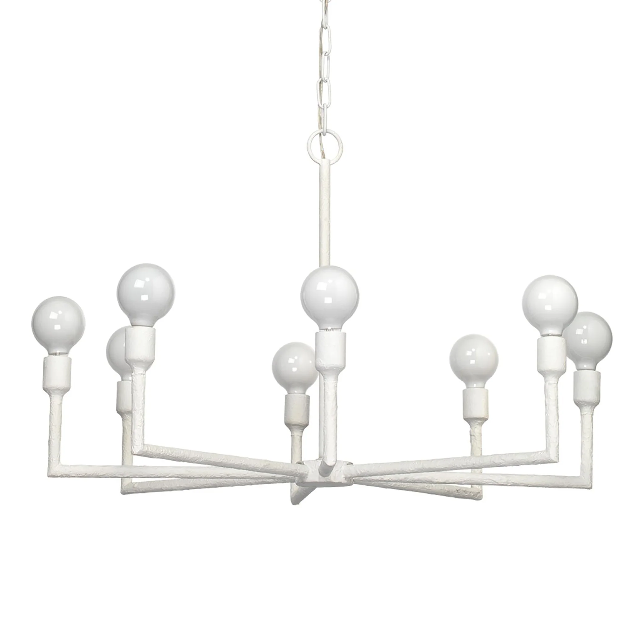 Madison Chandelier in White Gesso