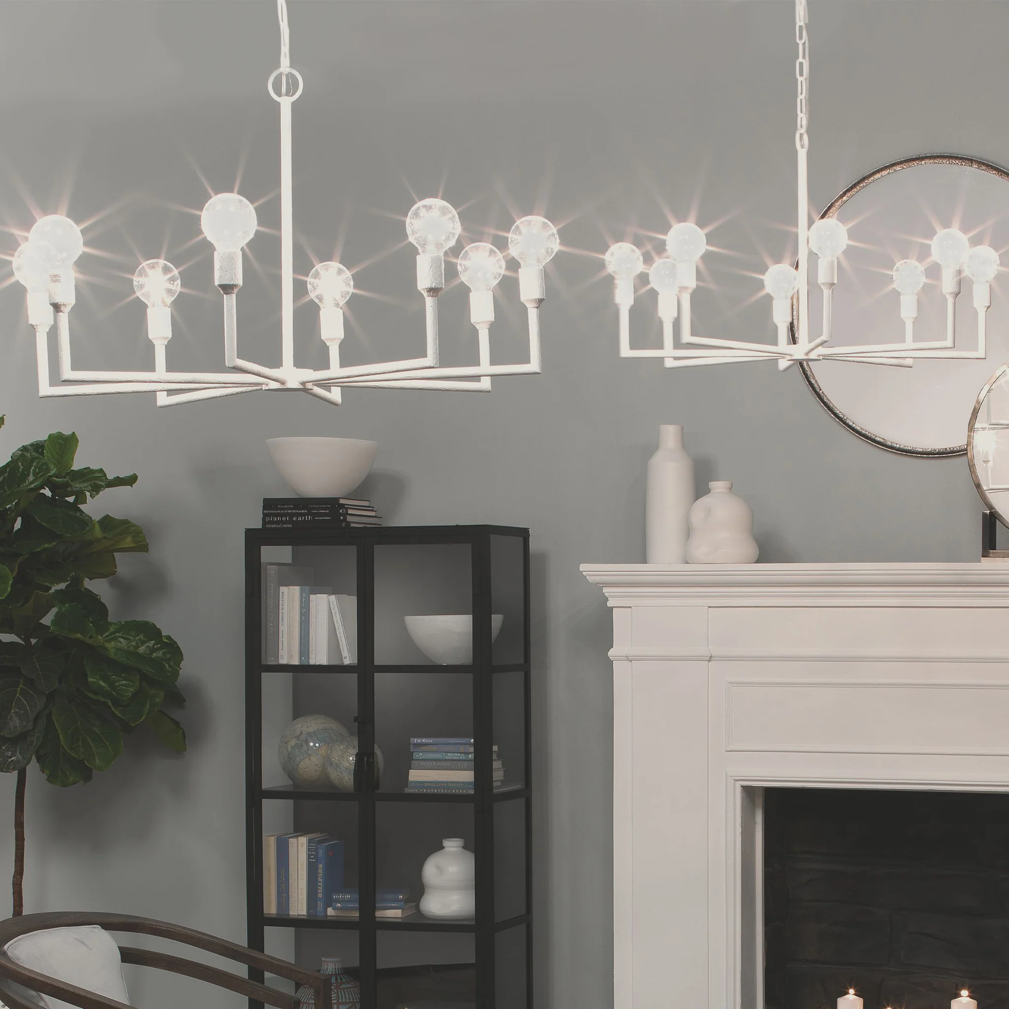 Madison Chandelier in White Gesso - Image 4