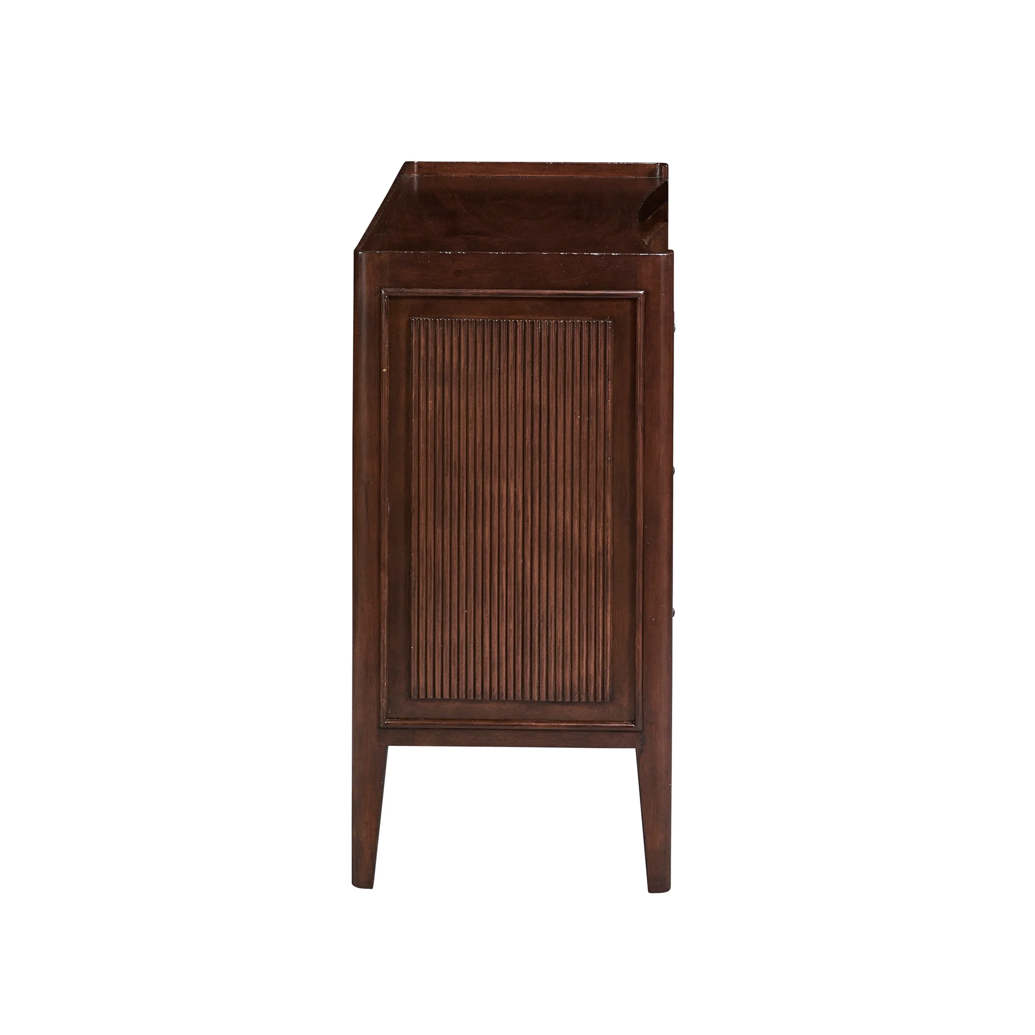 Mahogany Fluted Chest with Star Pulls - Image 12