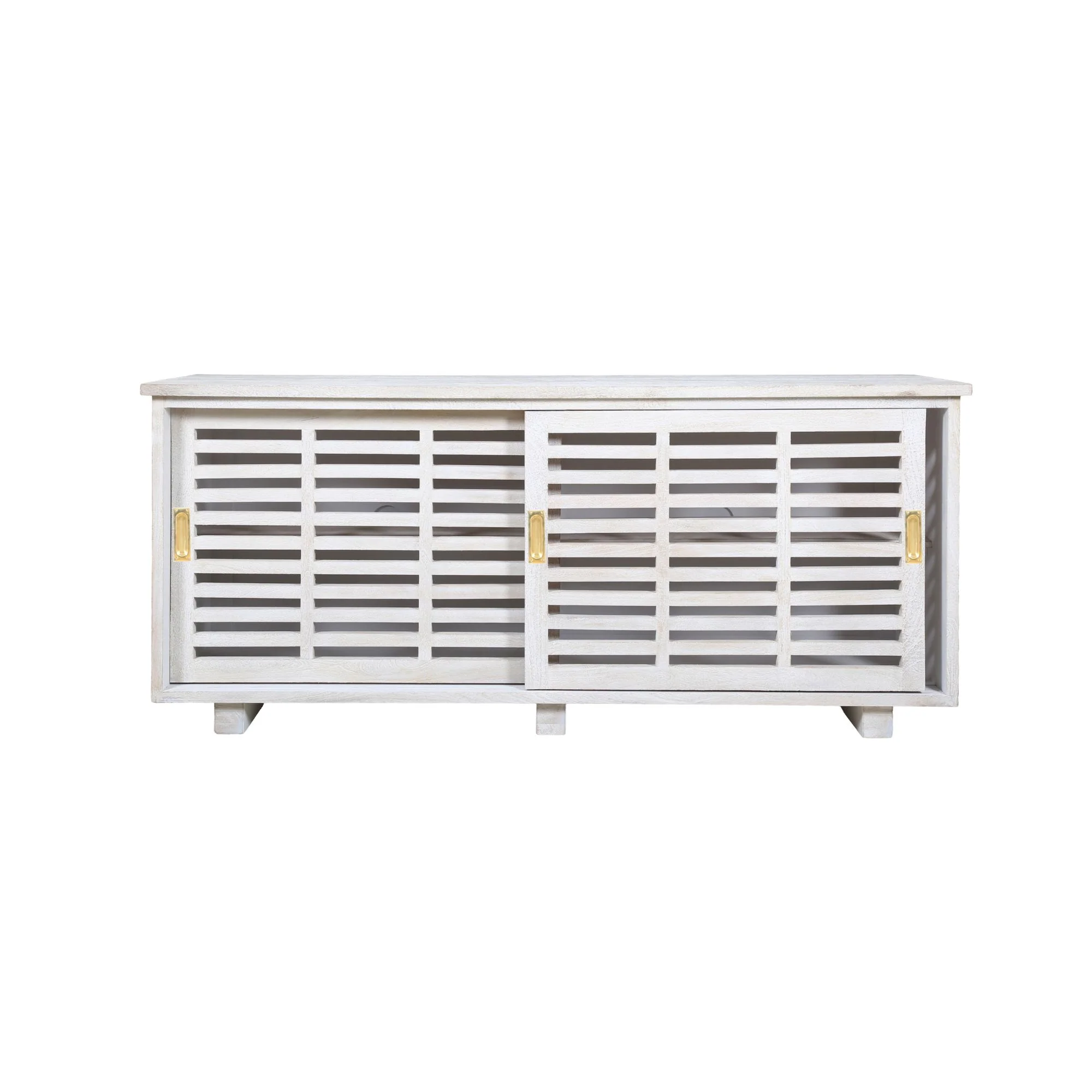 Rhodes Slatted Wood Sideboard - Image 4