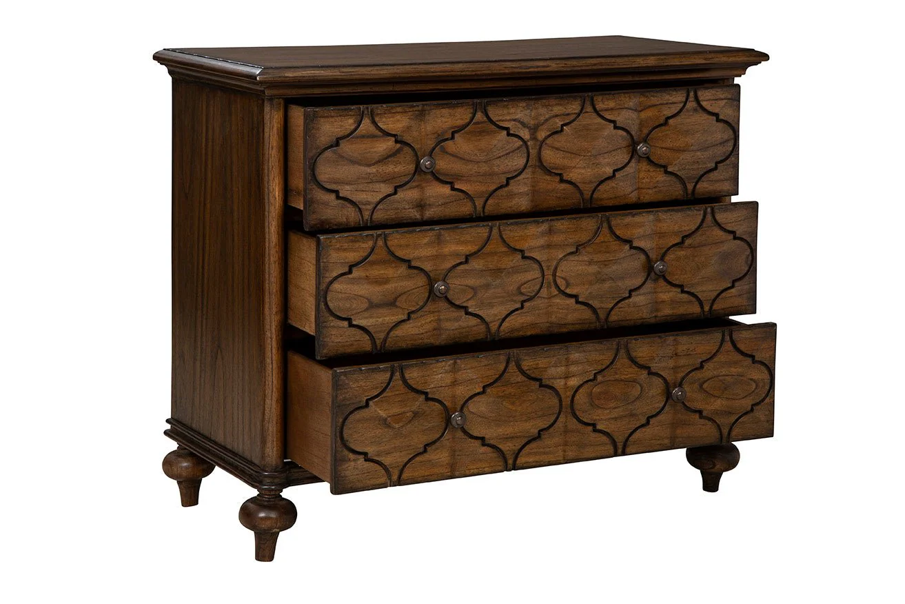 Marbella Carved Wood Chest - Image 3