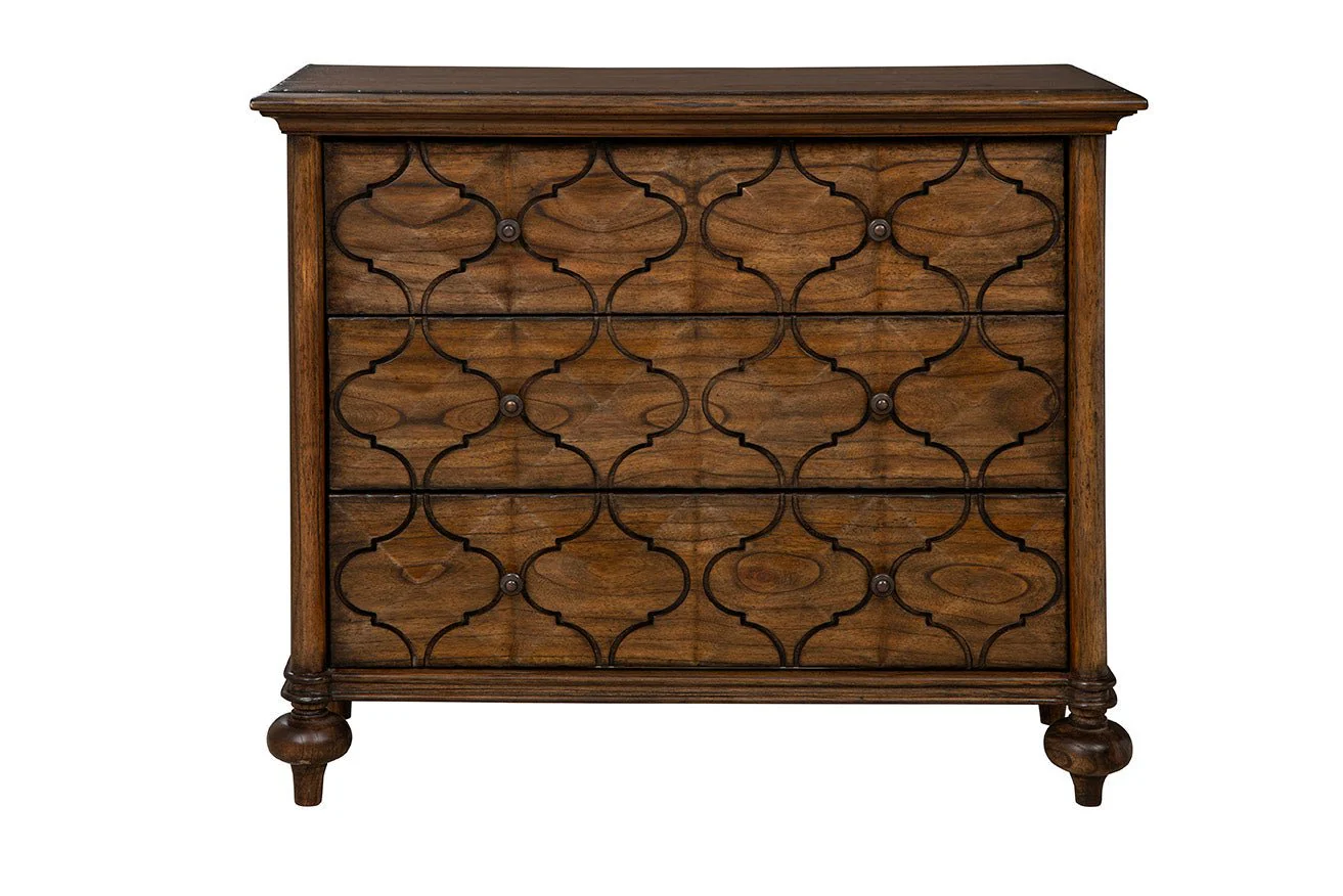 Marbella Carved Wood Chest - Image 4