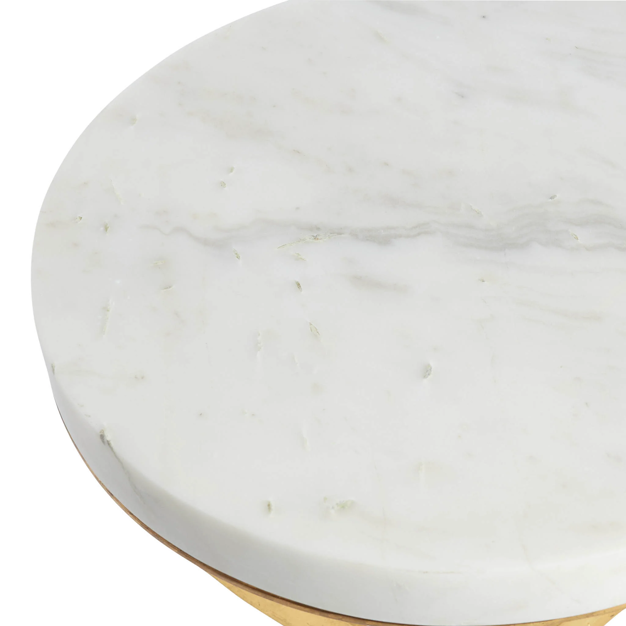 Marble & Gold Leaf Plié Side Table - Image 6